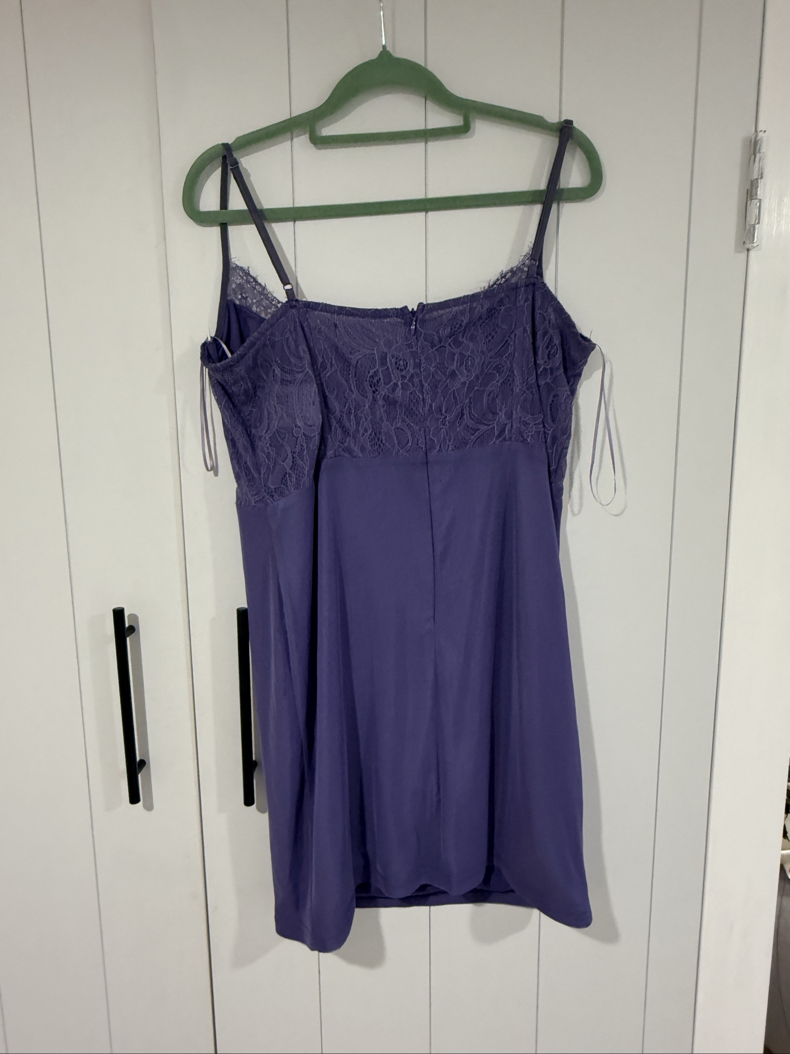 Perfect Stranger Purple Lace Detail Slip Dress Size 16 image 3