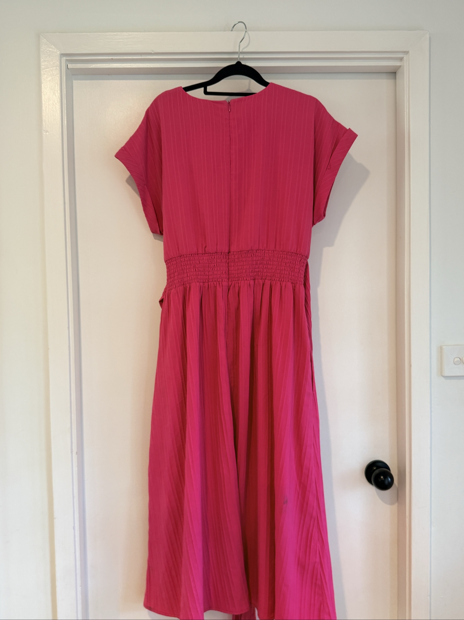 David Jones Pink Midi Dress Size 14 with Belt image 3