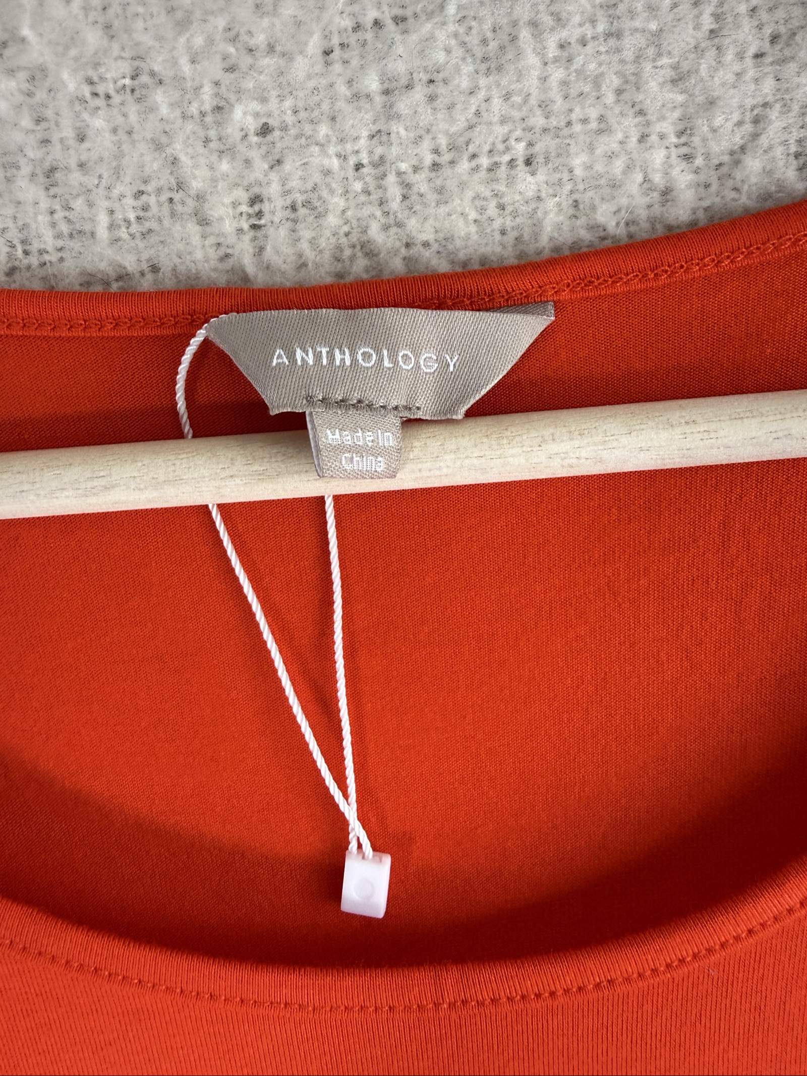 Anthology Orange Lightweight Chiffon Trim Top UK 12 Soft Summer Layered image 2