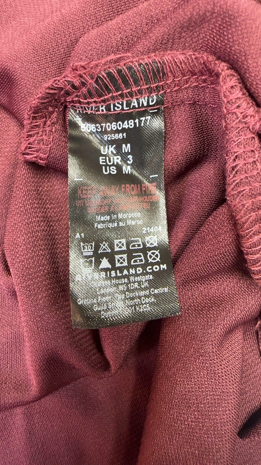 River Island Dark Red Strapless Asymmetric Hem Tube Top Medium image 6