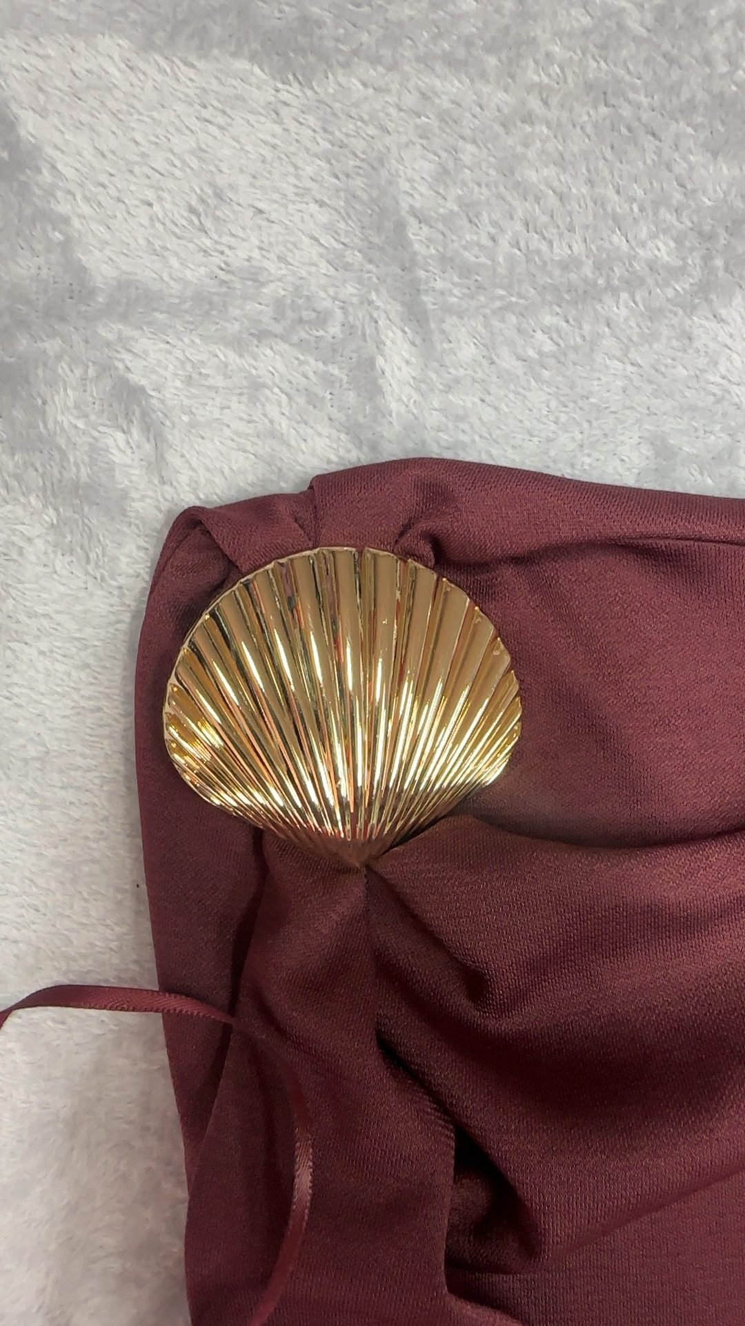 River Island Dark Red Strapless Asymmetric Hem Tube Top Medium image 7