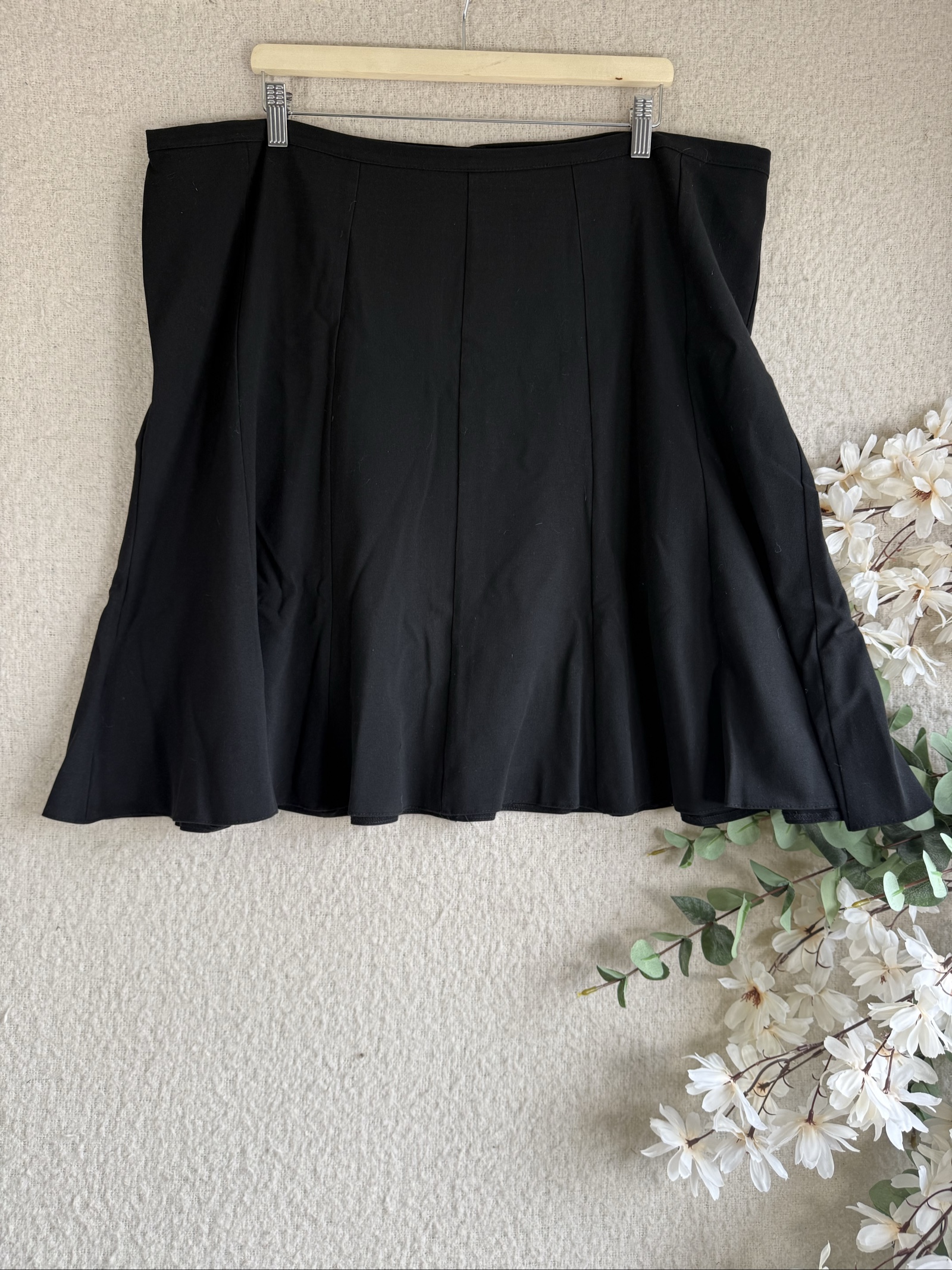 Dorothy Perkins Black Flared Skirt UK 20 Classic Elegant Workwear image 4