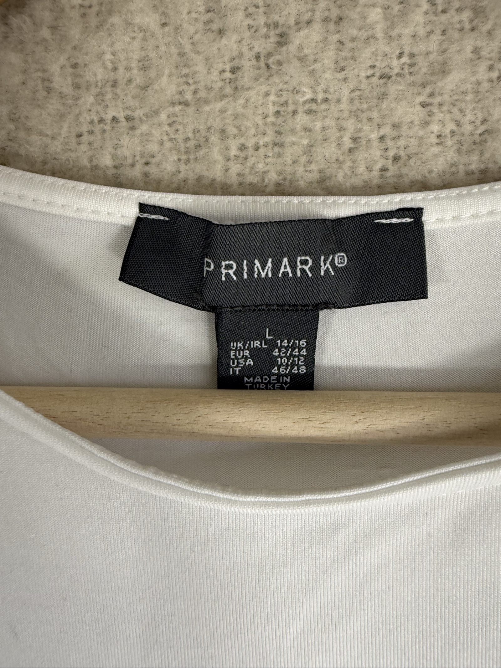 Primark White Sleeveless Bodysuit UK Large Soft Comfortable Stretch Fit image 3