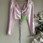 Jaded London Pink Satin Lace-Up Corset Top UK 12 Chic Evening Wear