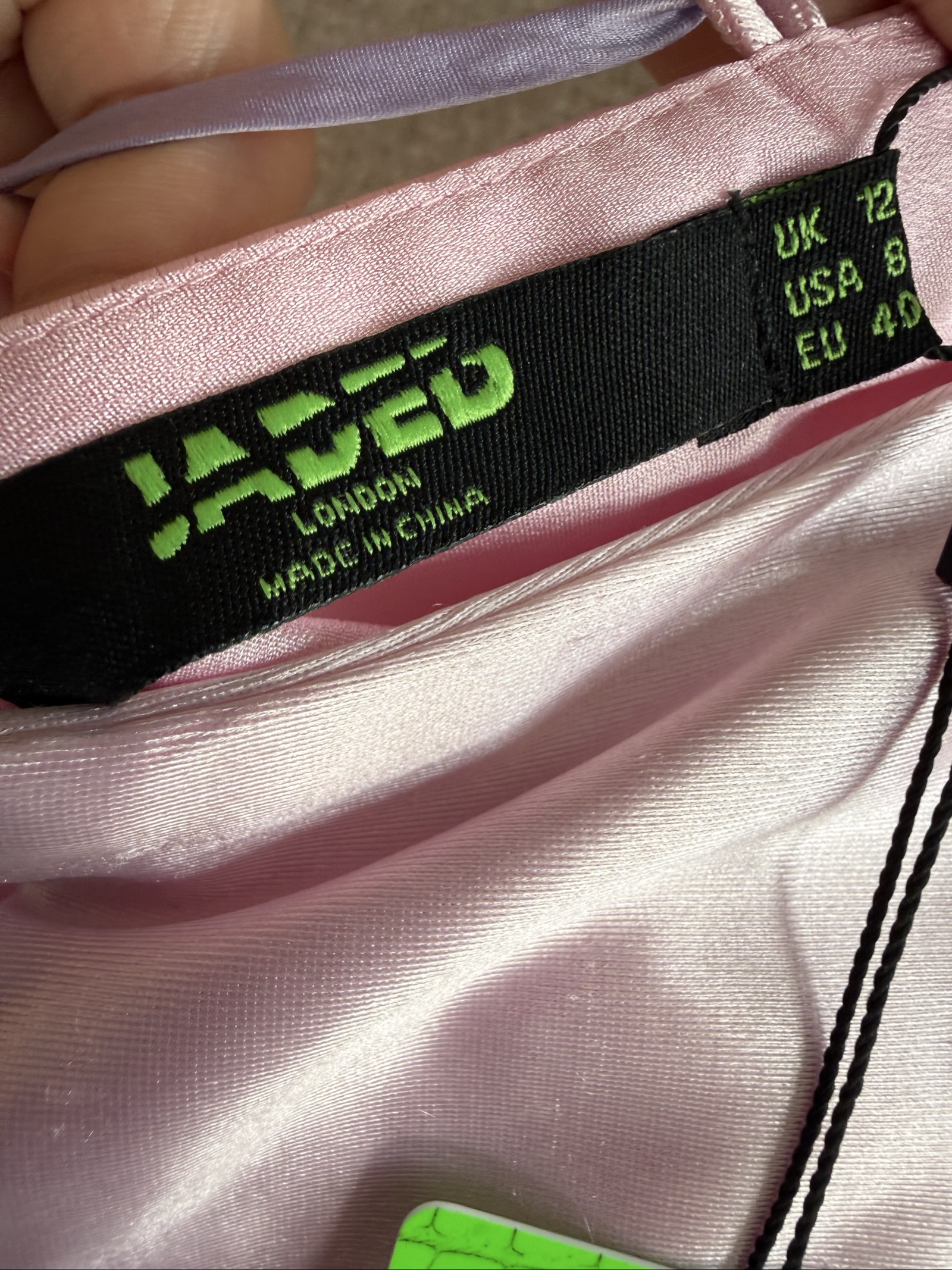 Jaded London Pink Satin Lace-Up Corset Top UK 12 Chic Evening Wear image 4