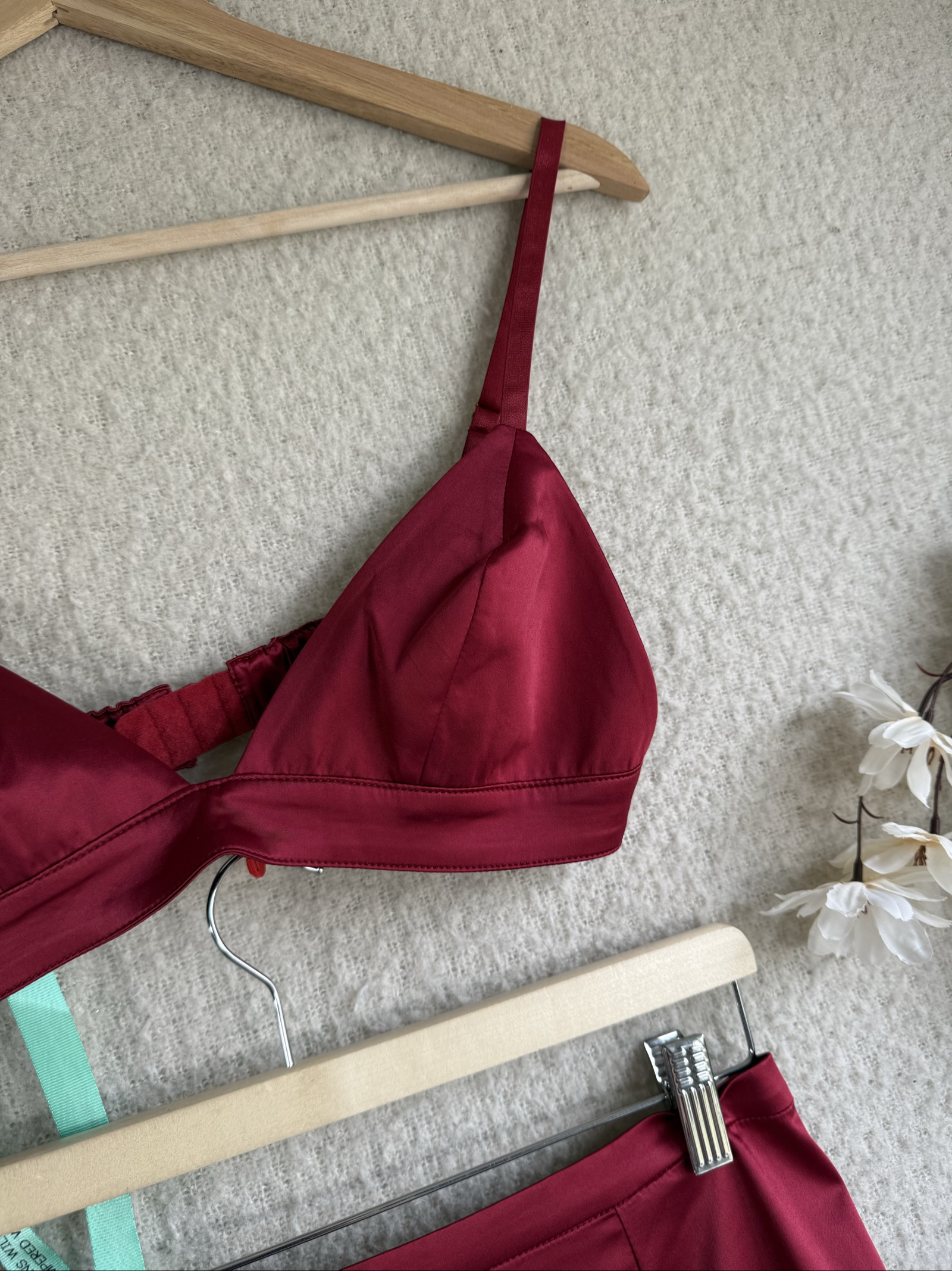 Mistress Rocks Burgundy Satin Top & Skirt Set Medium Elegant Occasion Wear image 3