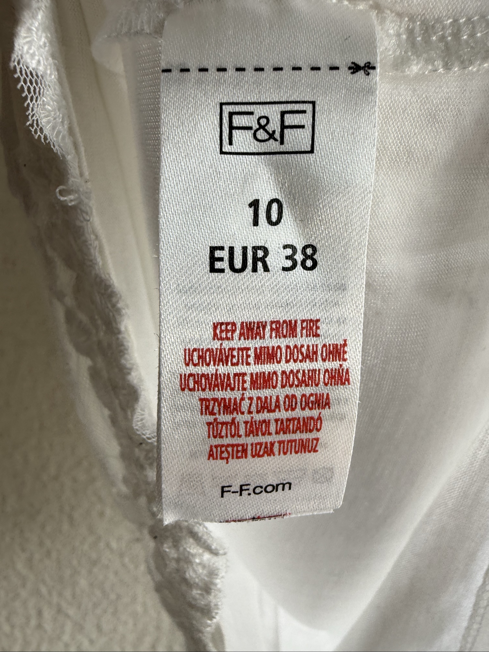 F&F White Embroidered Sleeveless Top UK Medium Lightweight Summer Layer image 6
