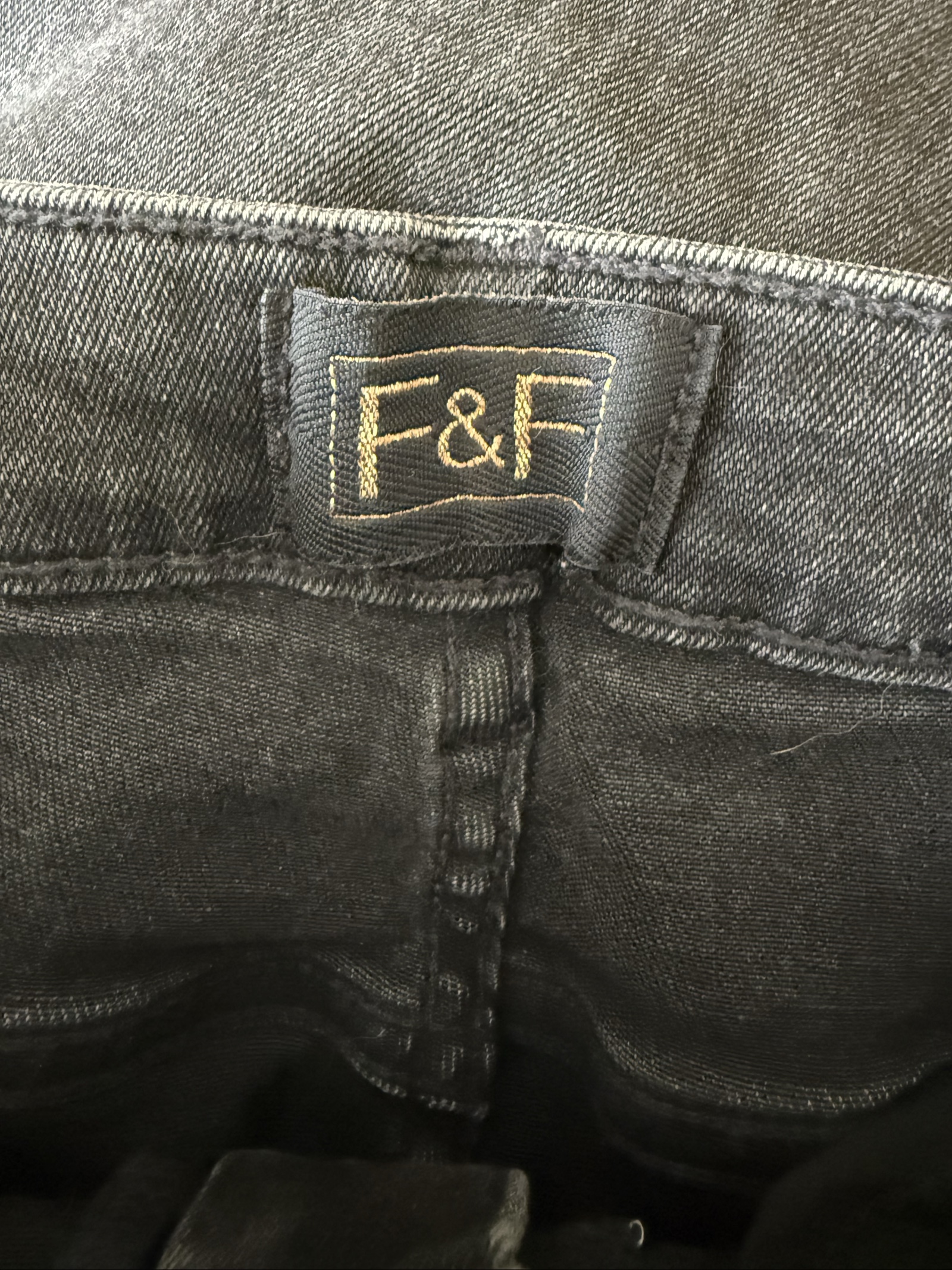 F&F Black Ripped Skinny Jeans UK 12 Distressed Fashion Casual Streetwear image 4
