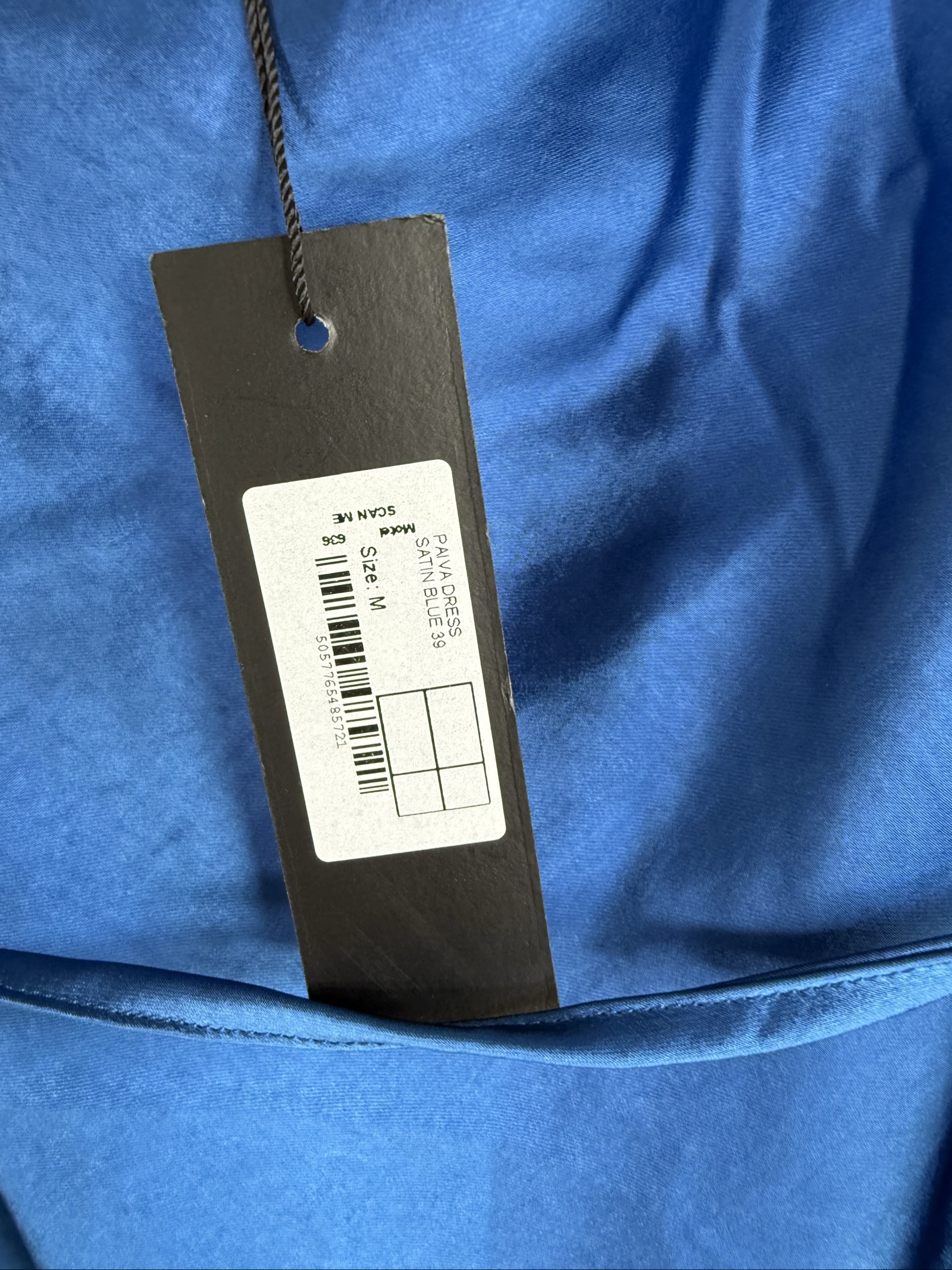 Motel Satin Blue Sleeveless Mini Dress UK Medium Adjustable Straps image 5
