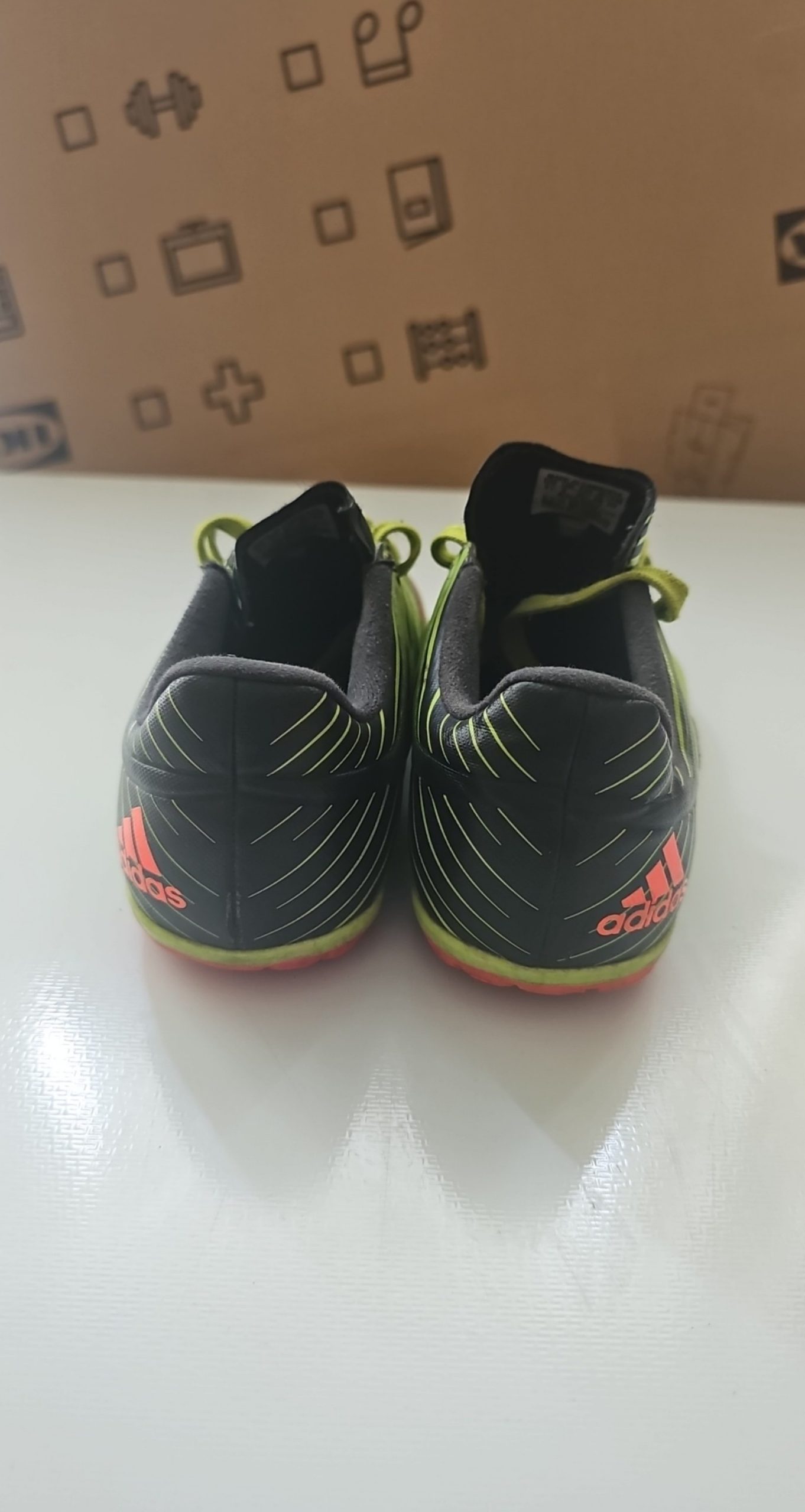 Adidas Green & Black Soccer Trainers UK 3 image 2