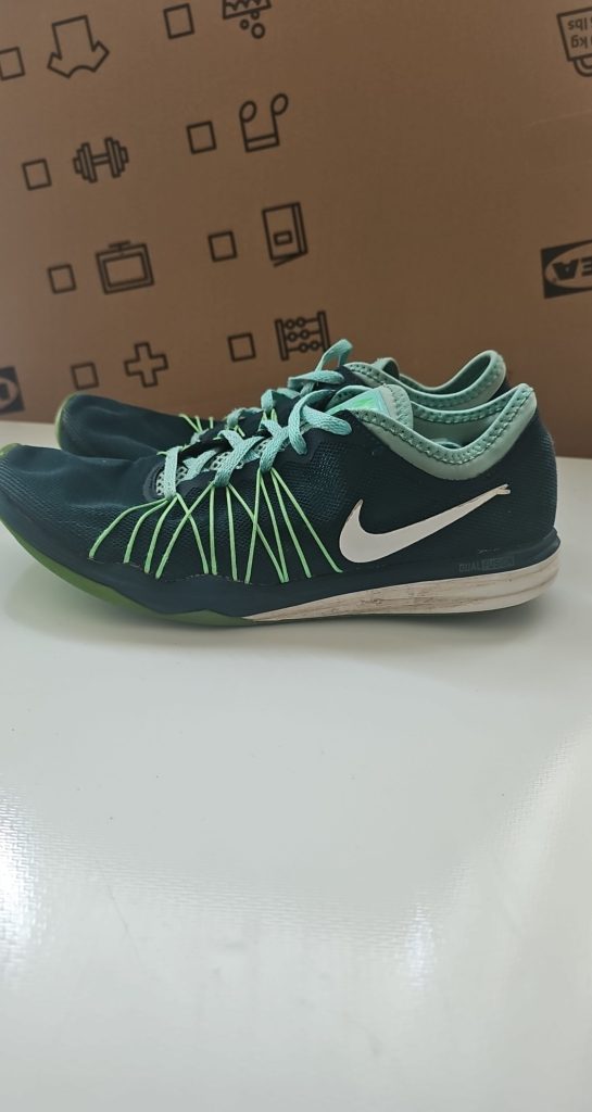 Nike Black & Green Dual Fusion Training Shoes US 8.5