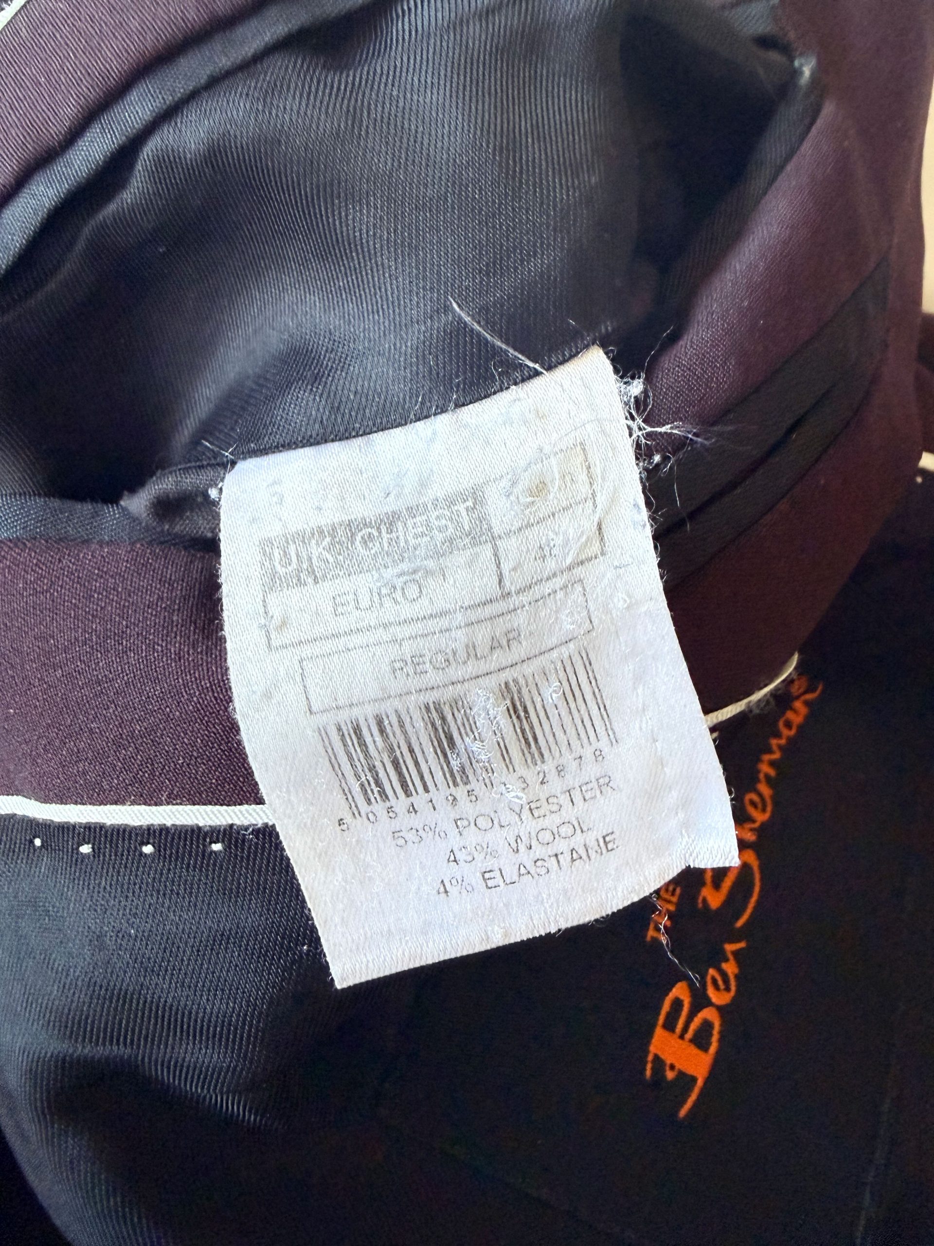 Ben Sherman Burgundy Suit Jacket & Trousers 32R Jacket 38R image 3