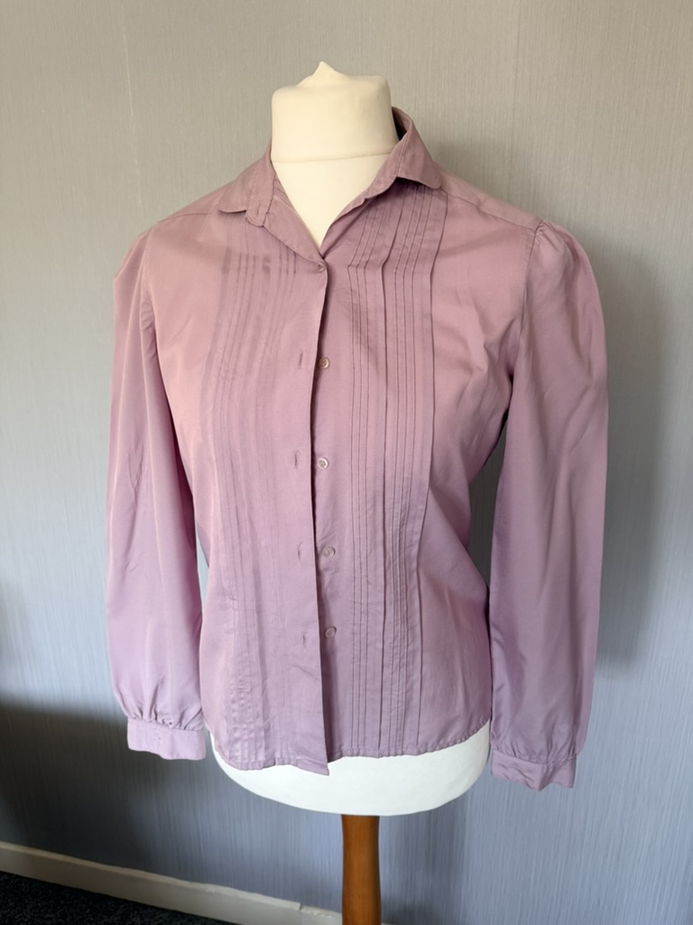 Present Co. Lilac Long Sleeve Shirt Small Button Detail 14