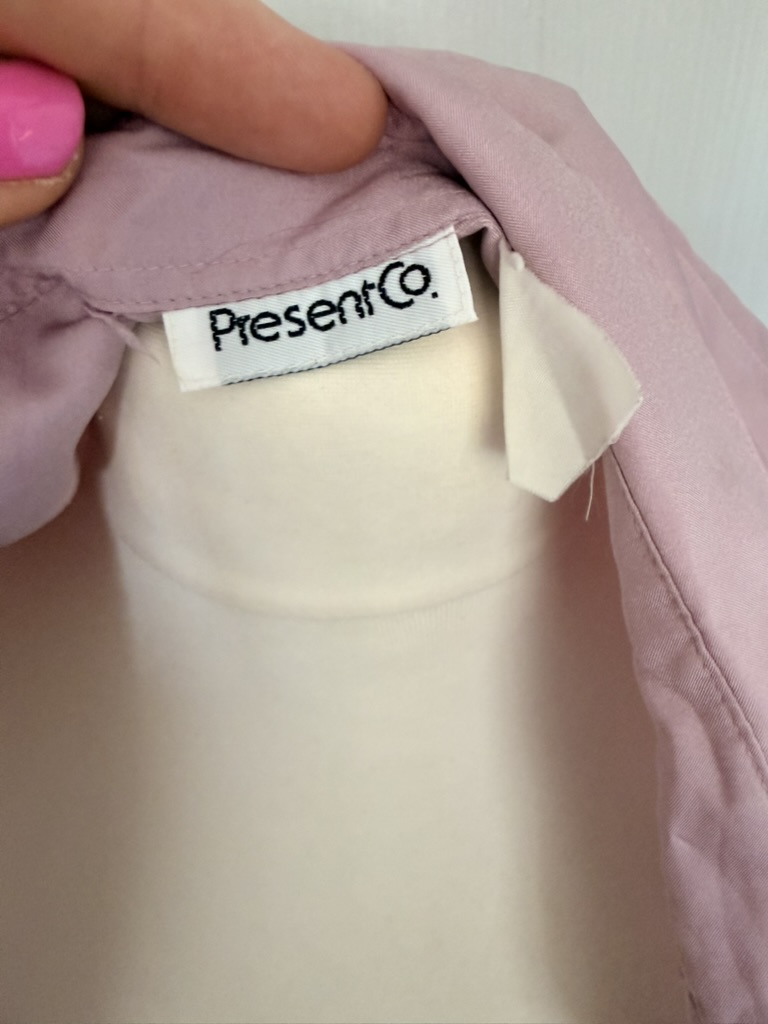 Present Co. Lilac Long Sleeve Shirt Small Button Detail 14 image 4