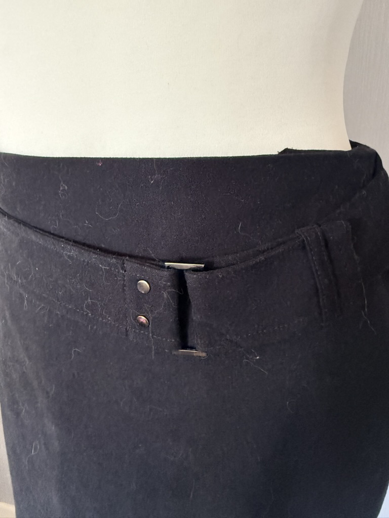 Next Black Mini Skirt UK 14 Belted Waist image 2