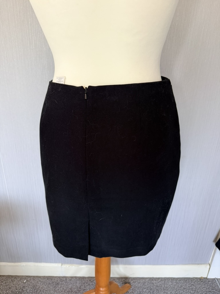 Next Black Mini Skirt UK 14 Belted Waist image 3