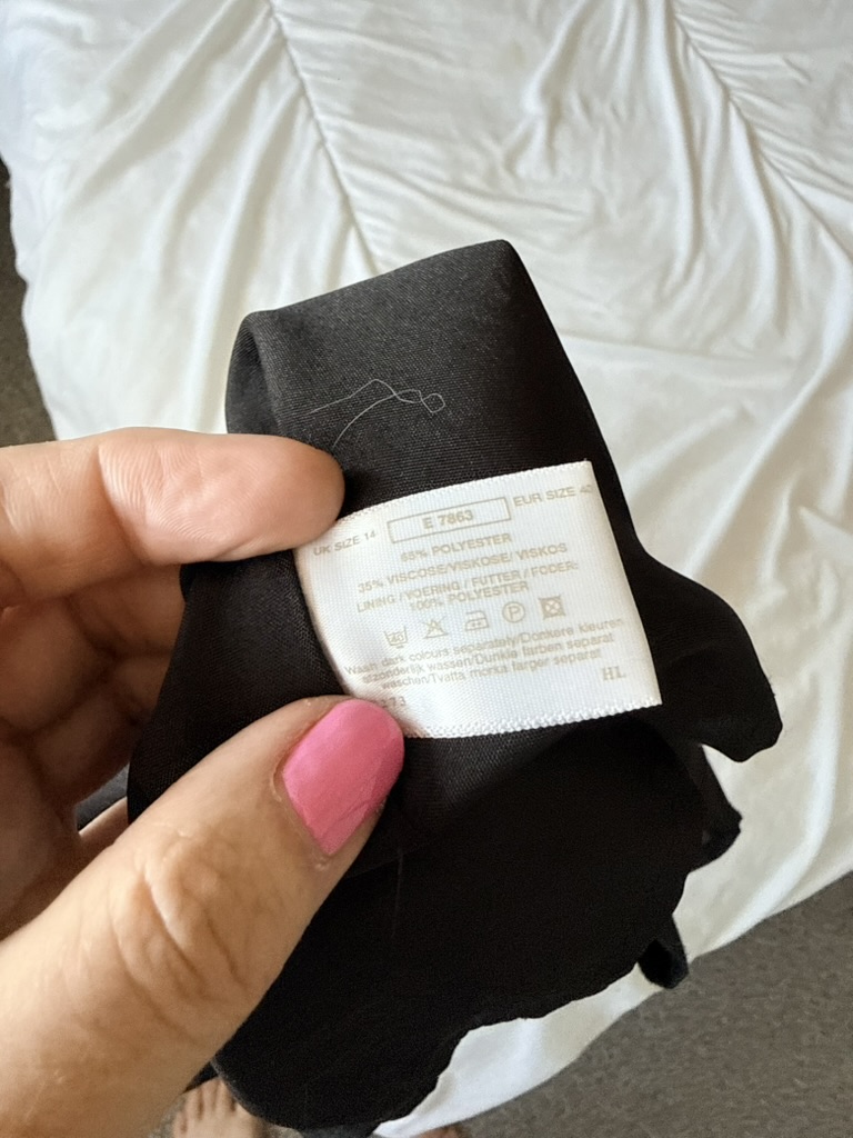 Black Pencil Skirt UK 14 Viscose & Polyester Lined image 5