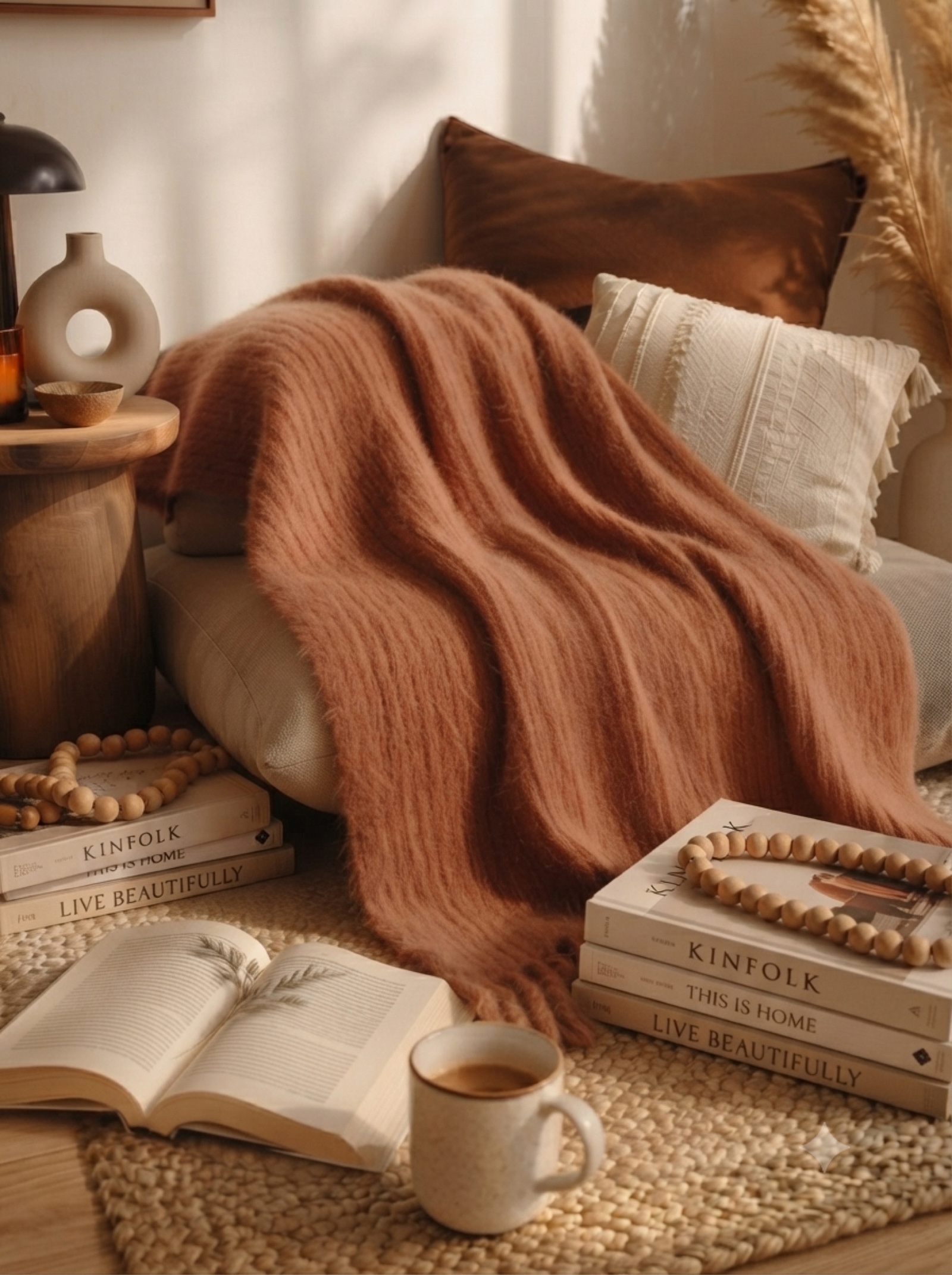 Rust Brown Ultra Soft Throw Blanket Cozy Warm