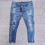 Dsquared2 Kickass Distressed Tidy BikerJeans Blue Mens W36 L28