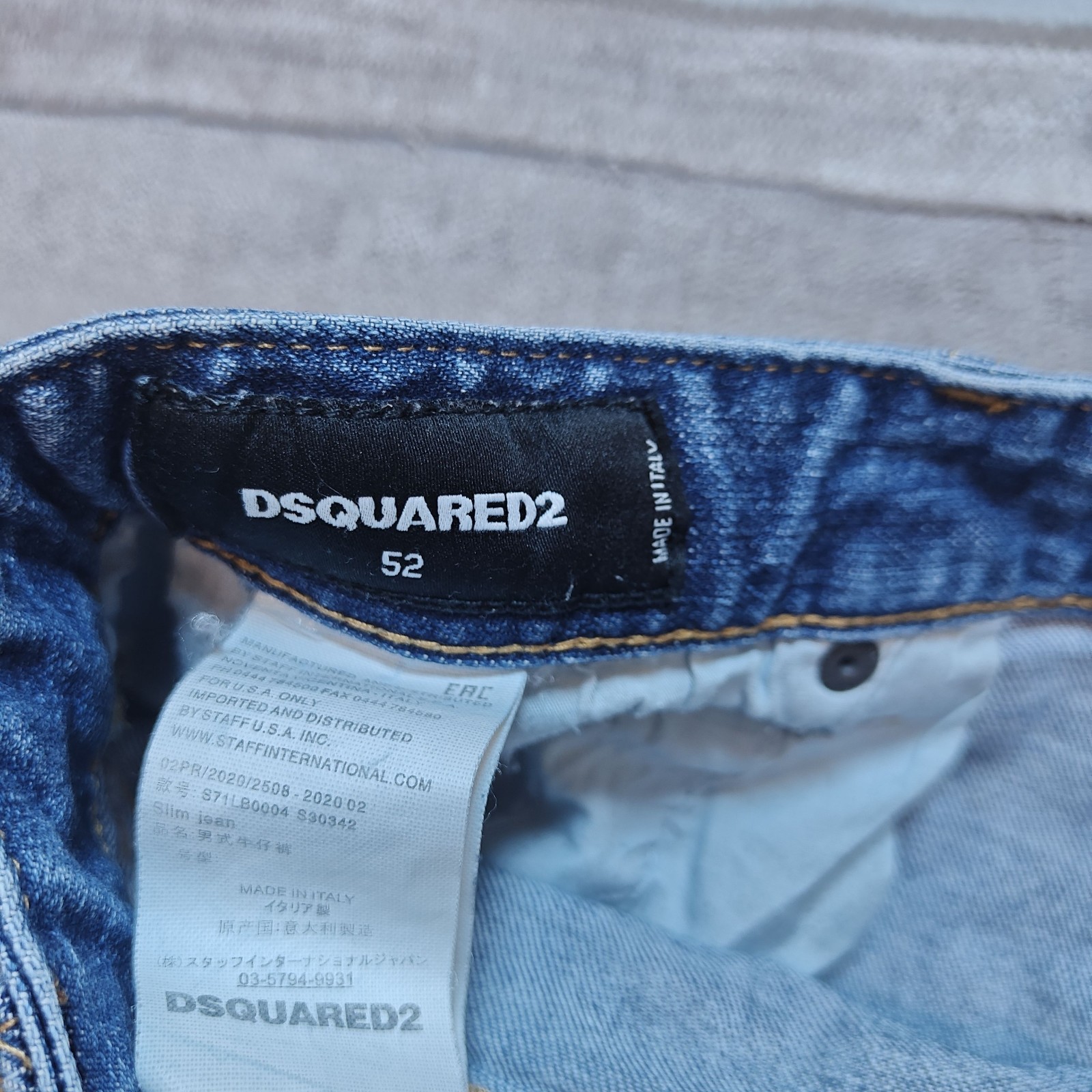 Dsquared2 Kickass Distressed Tidy BikerJeans Blue Mens W36 L28 image 8