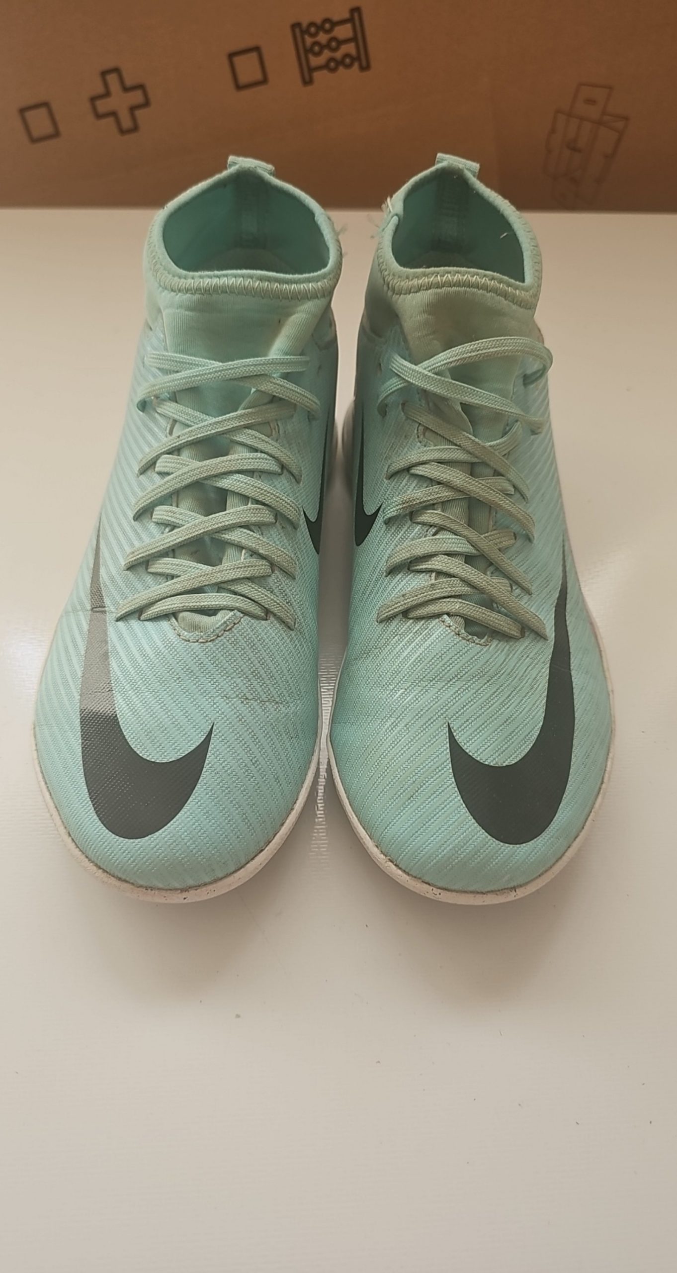 Nike Green & Purple Mercurial Indoor Football Shoes UK 4 image 2
