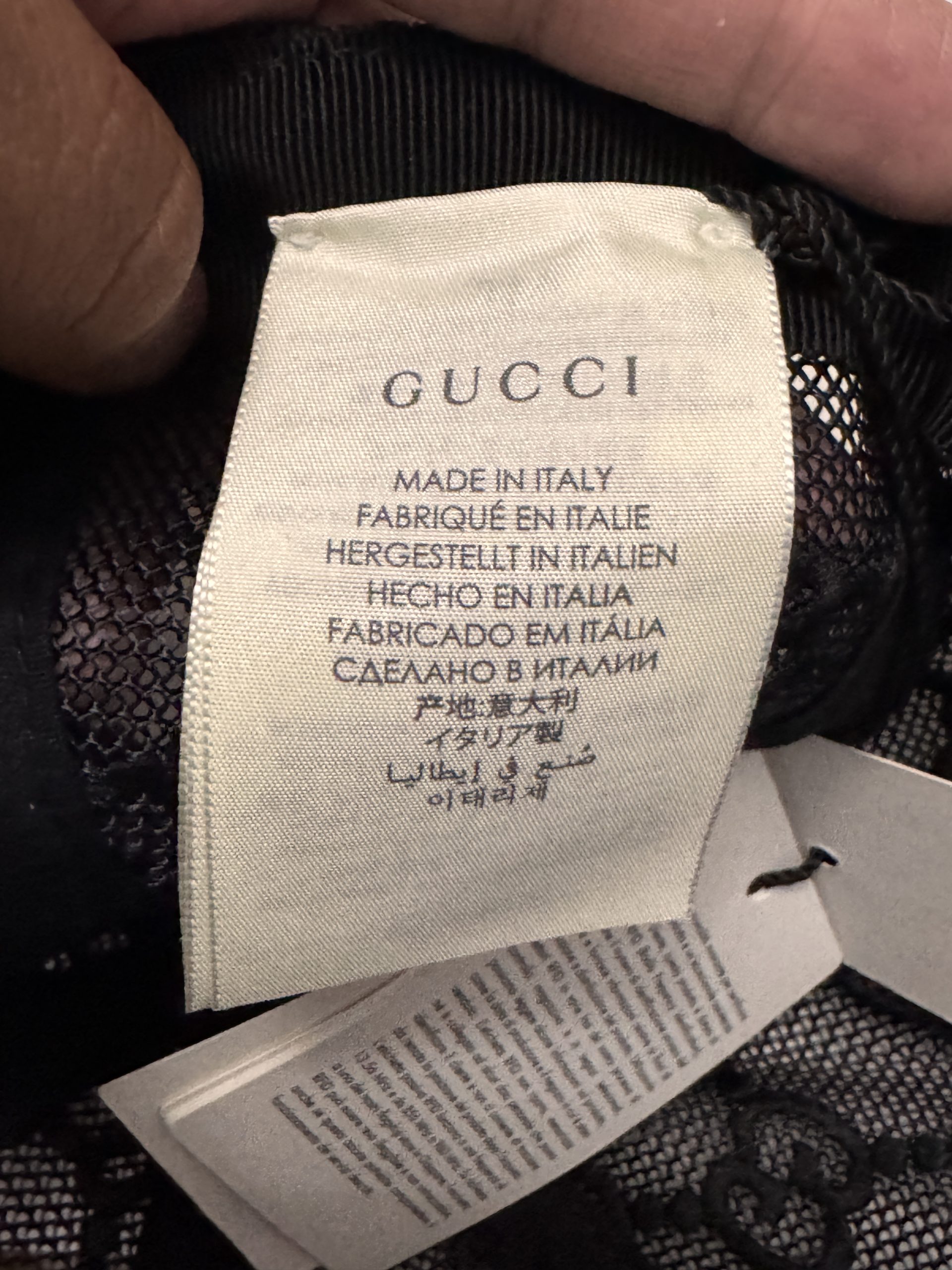 Gucci Black Mesh Logo Lace Baseball Cap -S image 7