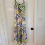 Minkpink fable tie front Multi Floral Midi Dress Small Tie Front