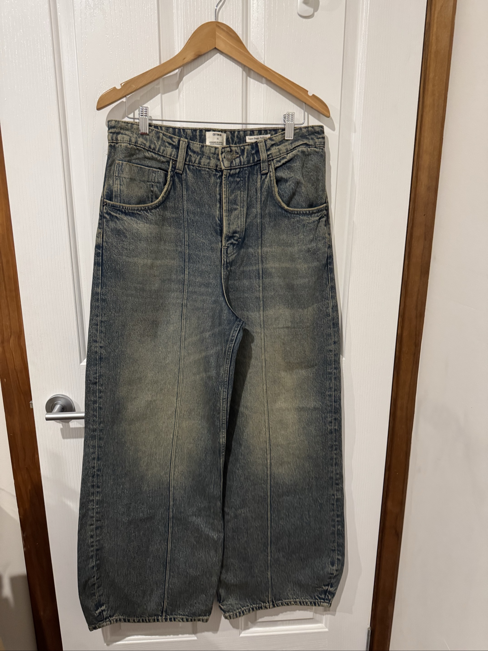 Cotton On Blue Super Baggy Balloon Jeans Size 30