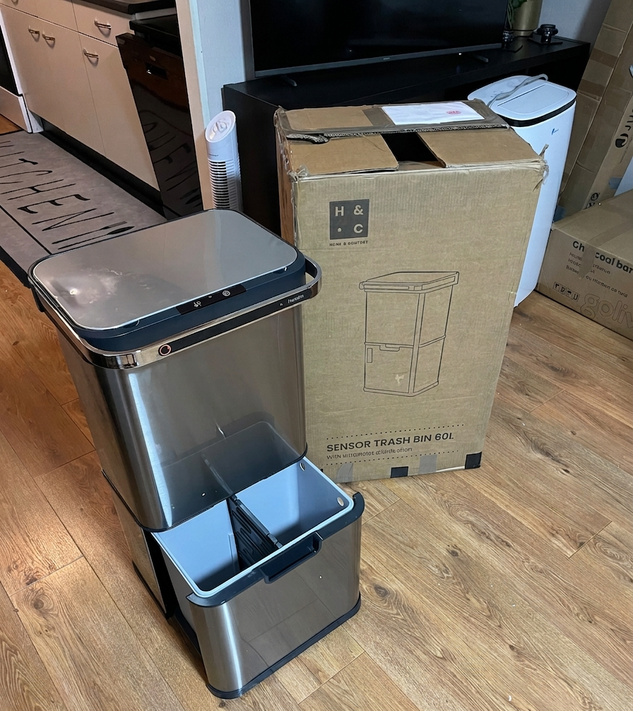 Home & Comfort RVS Sensorafvalbak 60L met UV-Desinfectie image 2