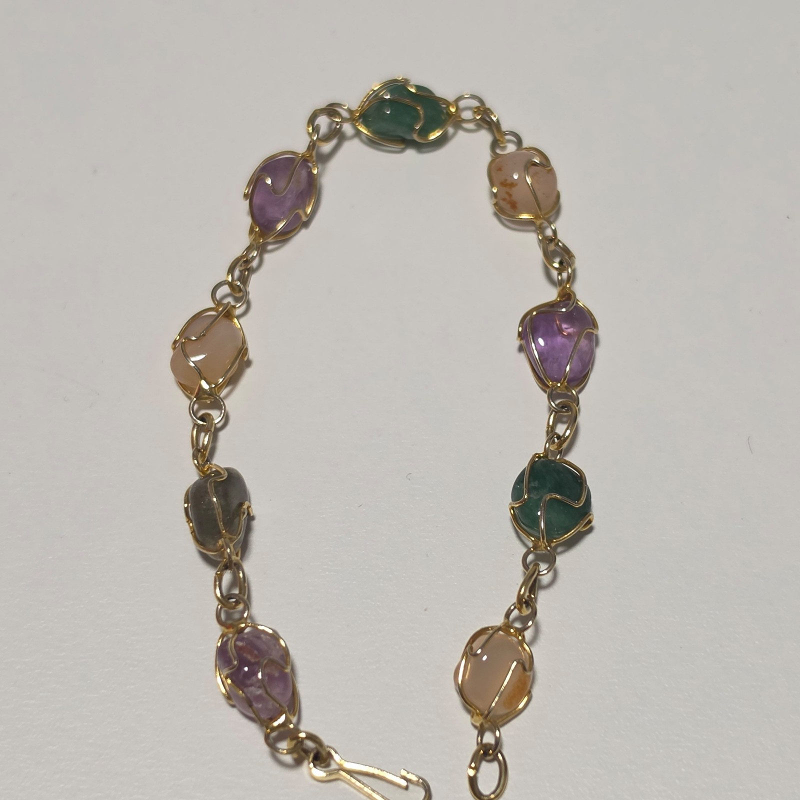 Multicolor Stone costume Gold Tone Bracelet