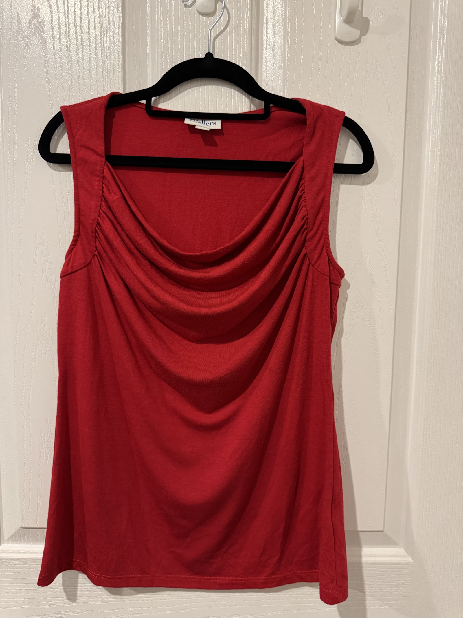 Millers Red Draped Neck Sleeveless Top Size 10