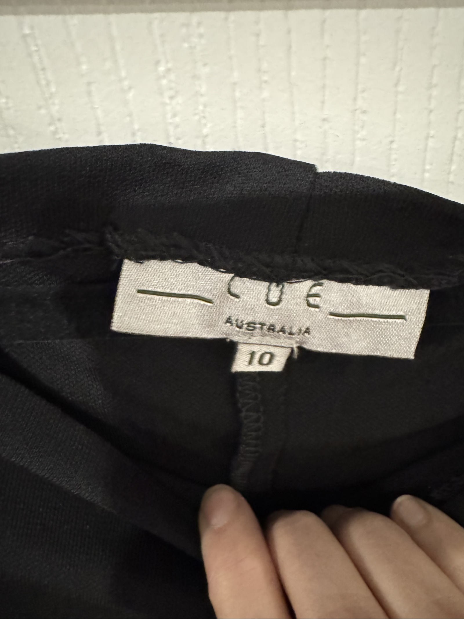 CUE Black Midi Dress Size 10 Classic Fit image 2