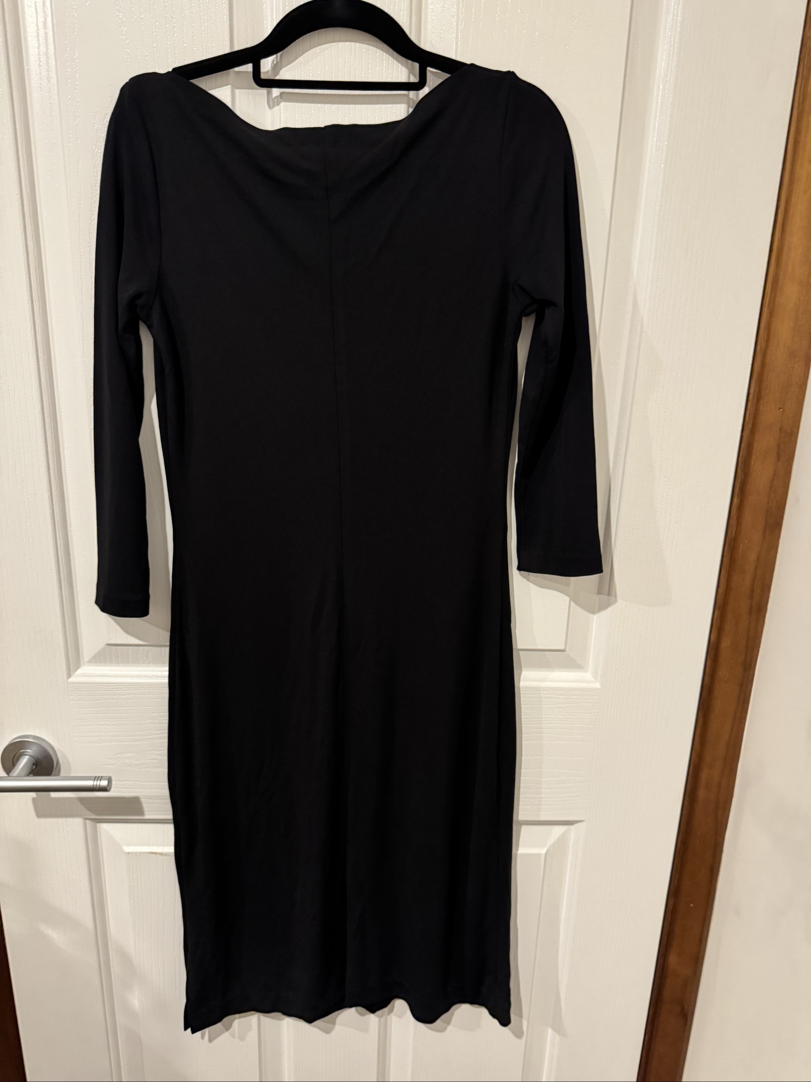 CUE Black Midi Dress Size 10 Classic Fit image 3