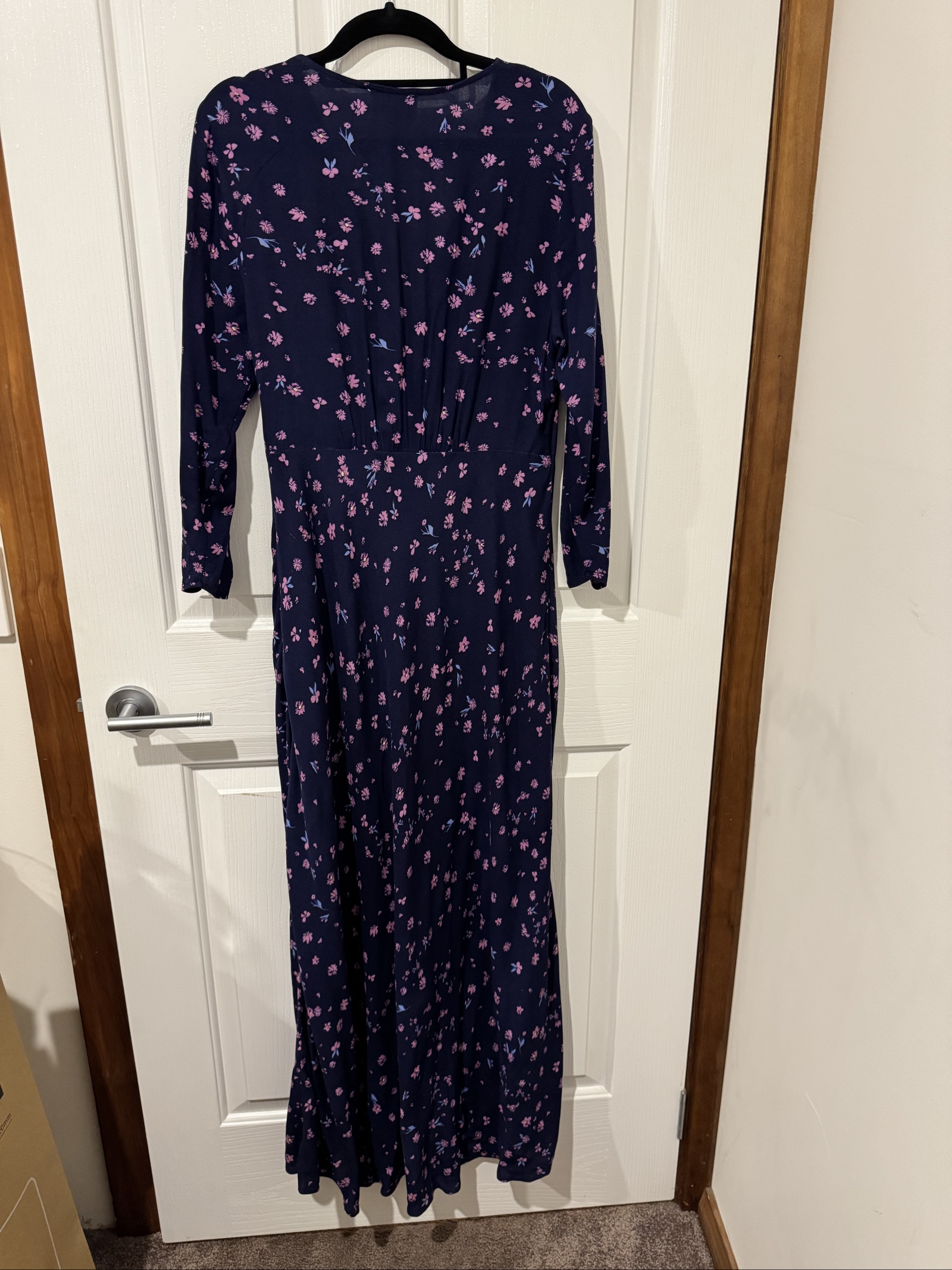 Hi There from Karen Walker Navy & Pink Floral Maxi Dress Size 10 image 3