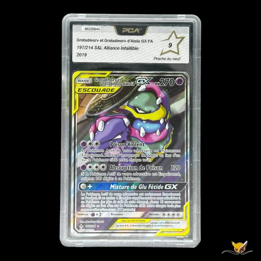 Grotadmorv d'Alola GX Pokémon Carte Grade PCA 9 2019 Rare