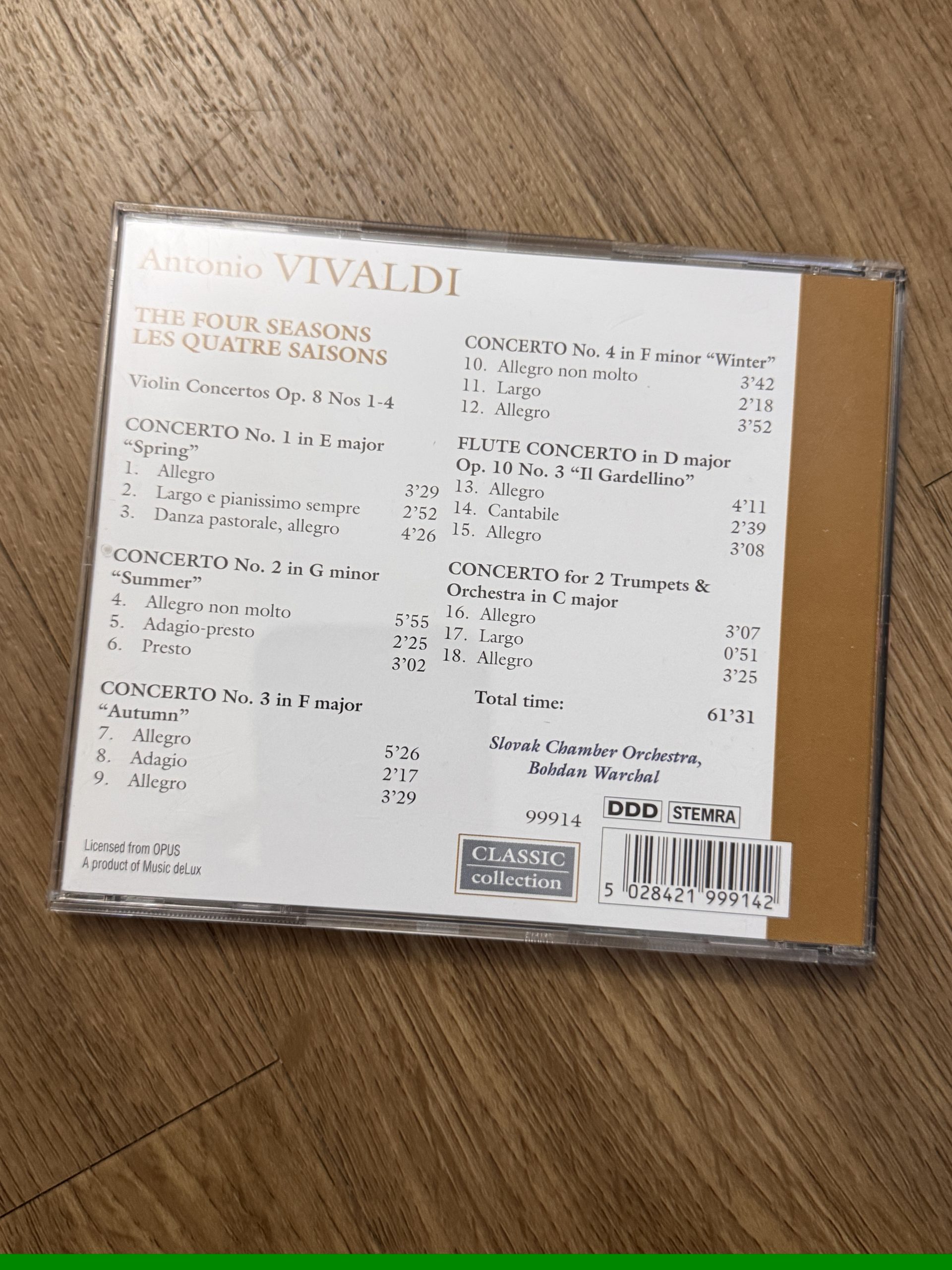 Antonio Vivaldi The Four Seasons Classic Collection CD 163 image 2