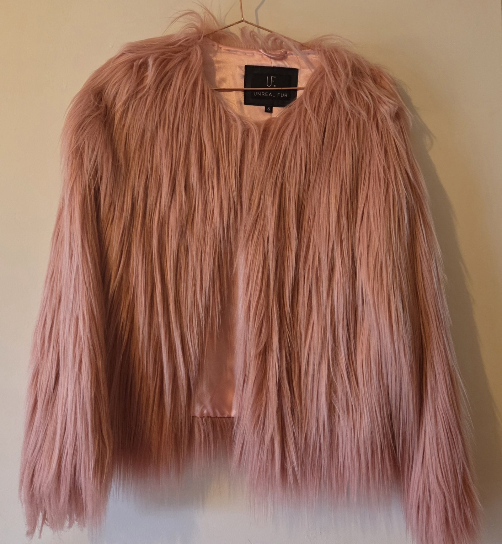 Unreal Fur Pink Faux Fur Jacket Small