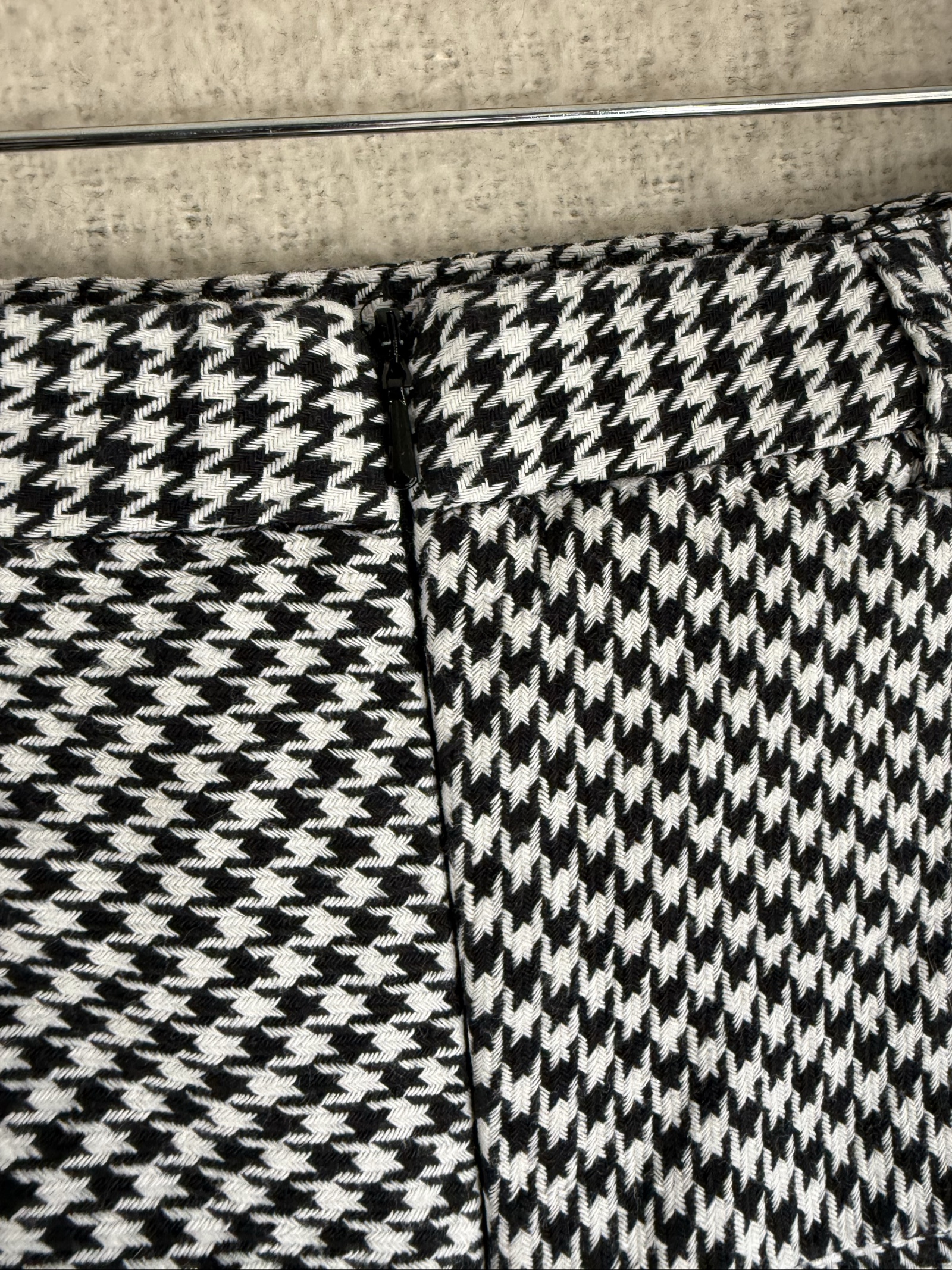 Oasis Black & White Houndstooth Pencil Skirt UK 10 Classic Office Wear image 5