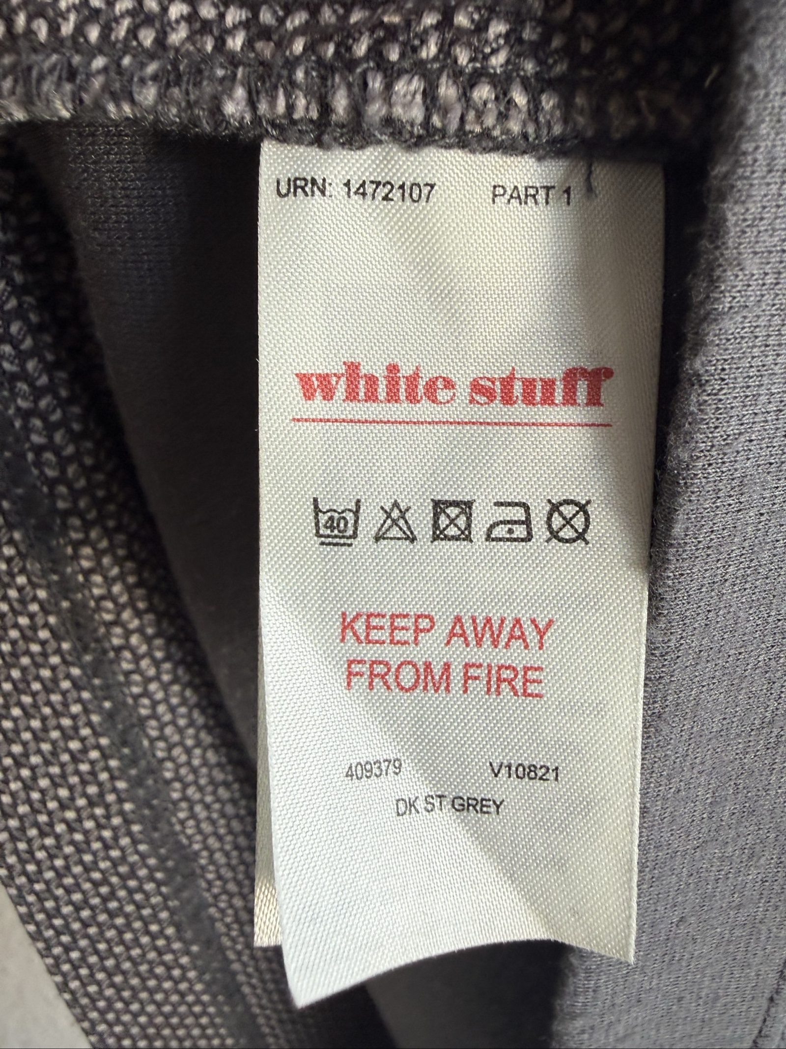 White Stuff Grey & Black Textured Shift Dress UK 12 Short Sleeve Casual image 6