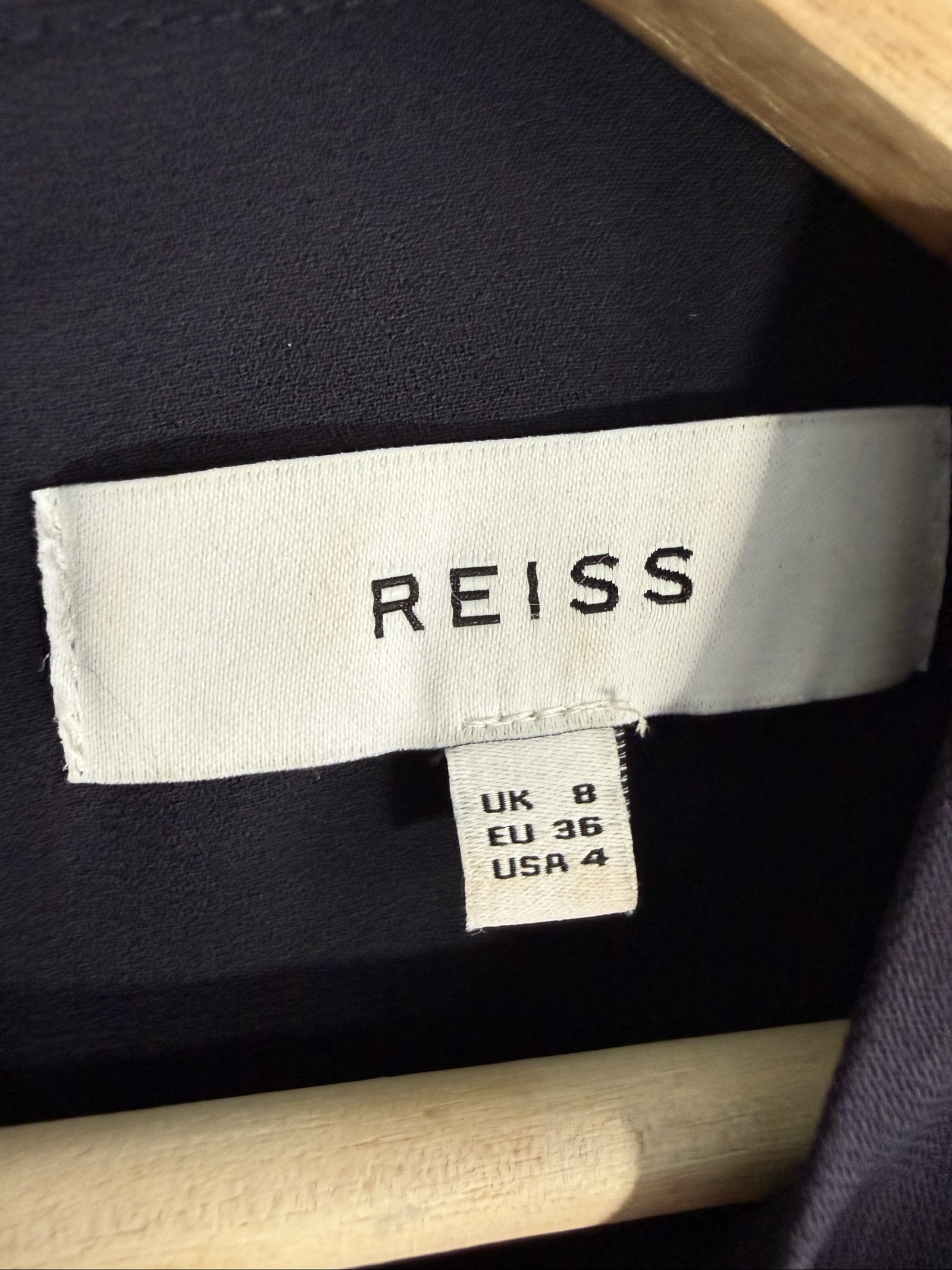 Reiss Navy Blue Chiffon Sleeve Mini Dress UK 8 Stylish Occasion Dress image 3