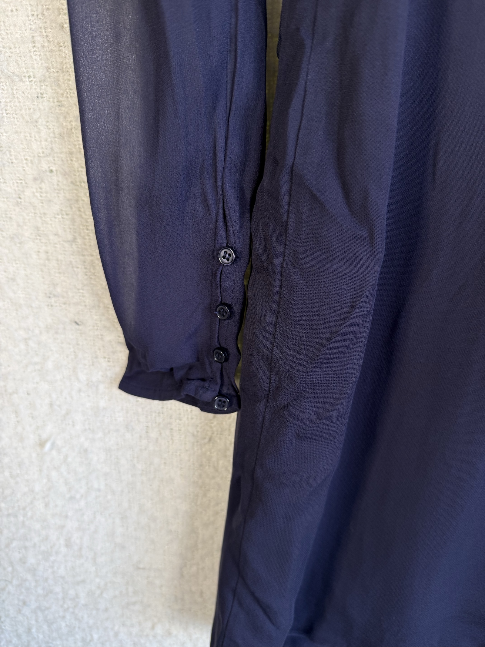 Reiss Navy Blue Chiffon Sleeve Mini Dress UK 8 Stylish Occasion Dress image 7