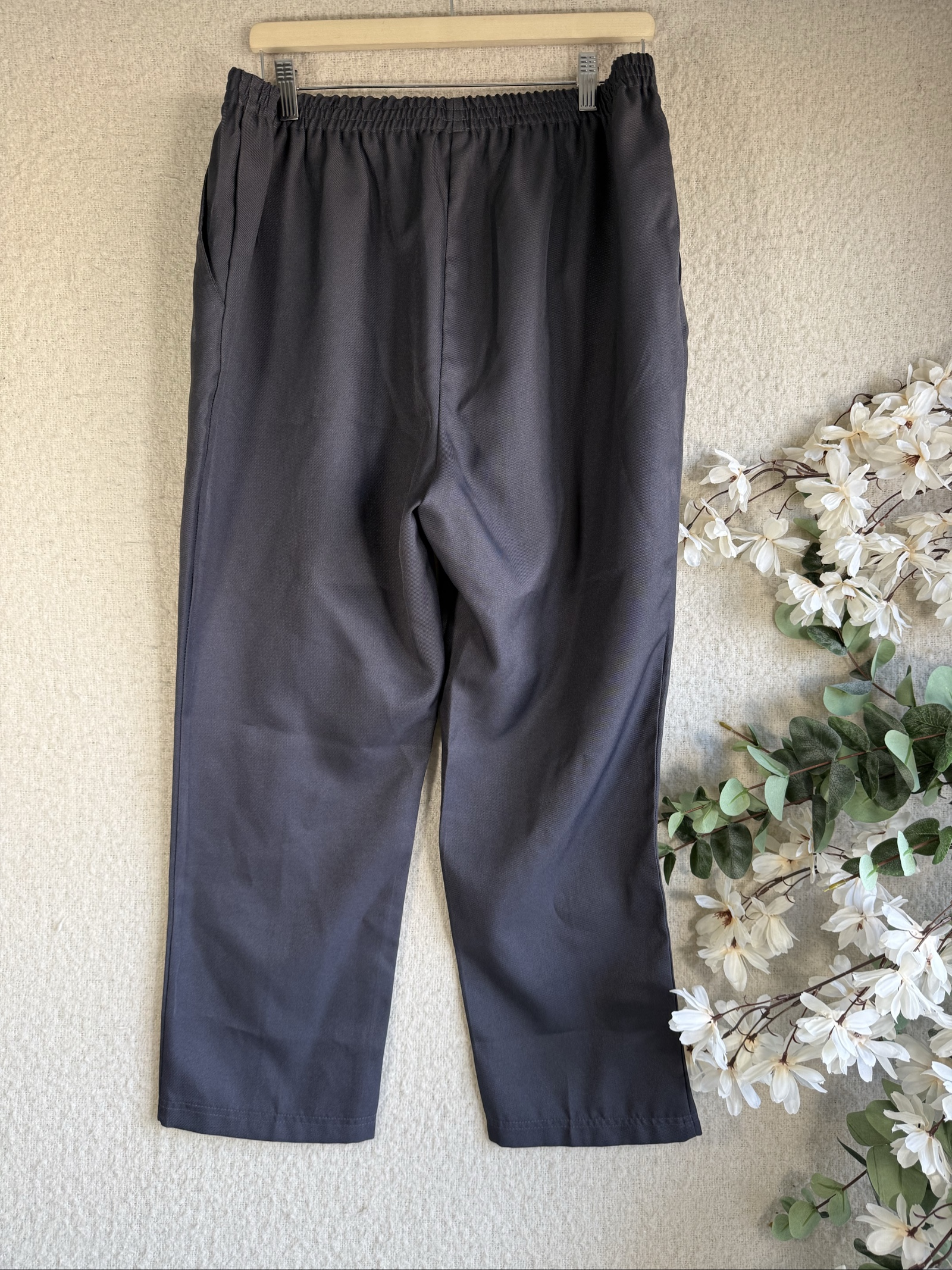 Damart Grey Straight Leg Trousers UK 20 Elastic Waist Casual Workwear image 4