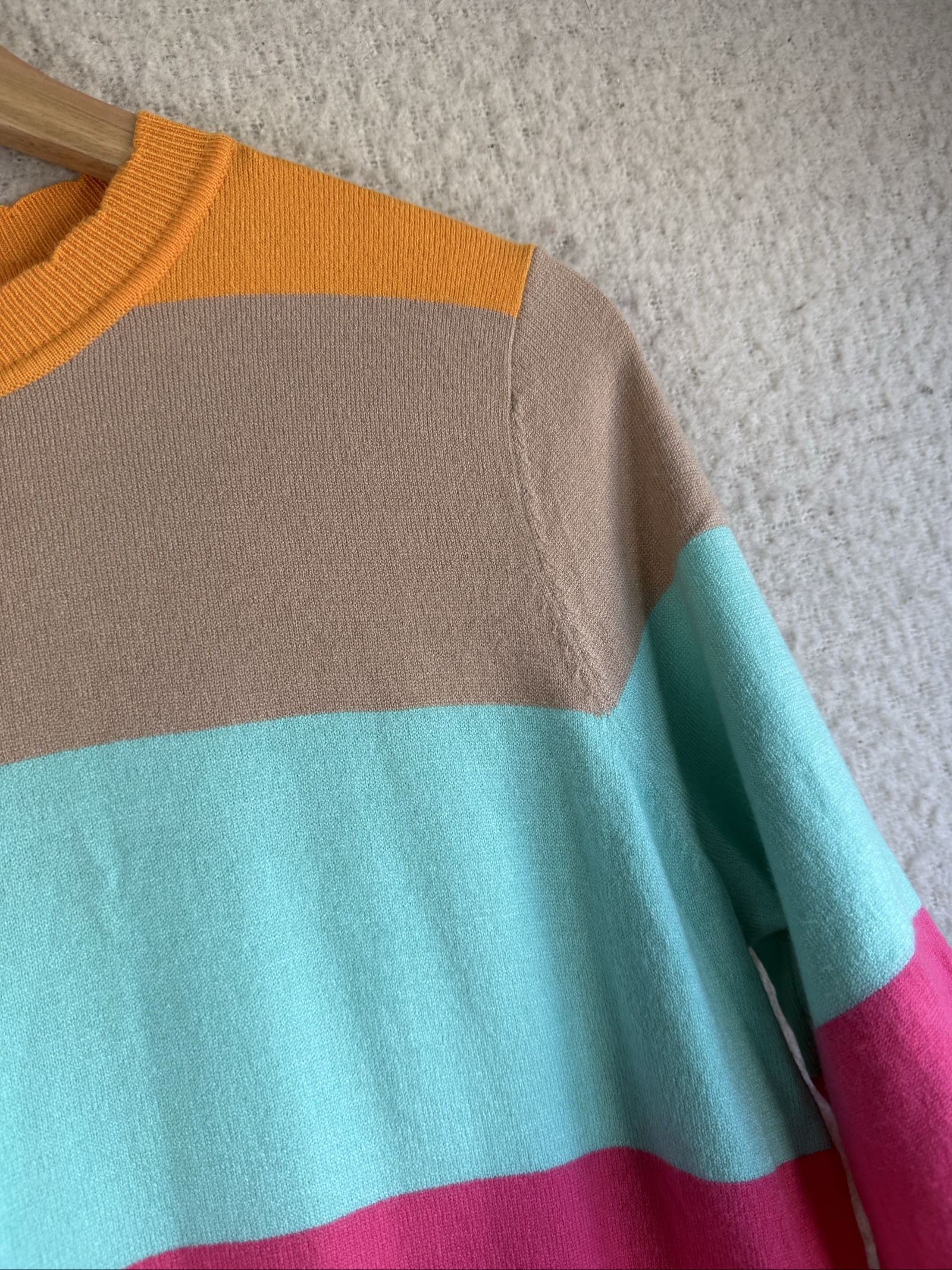 First Avenue Multi Colour Block Knit Top Small Stylish Striped Jumper image 2