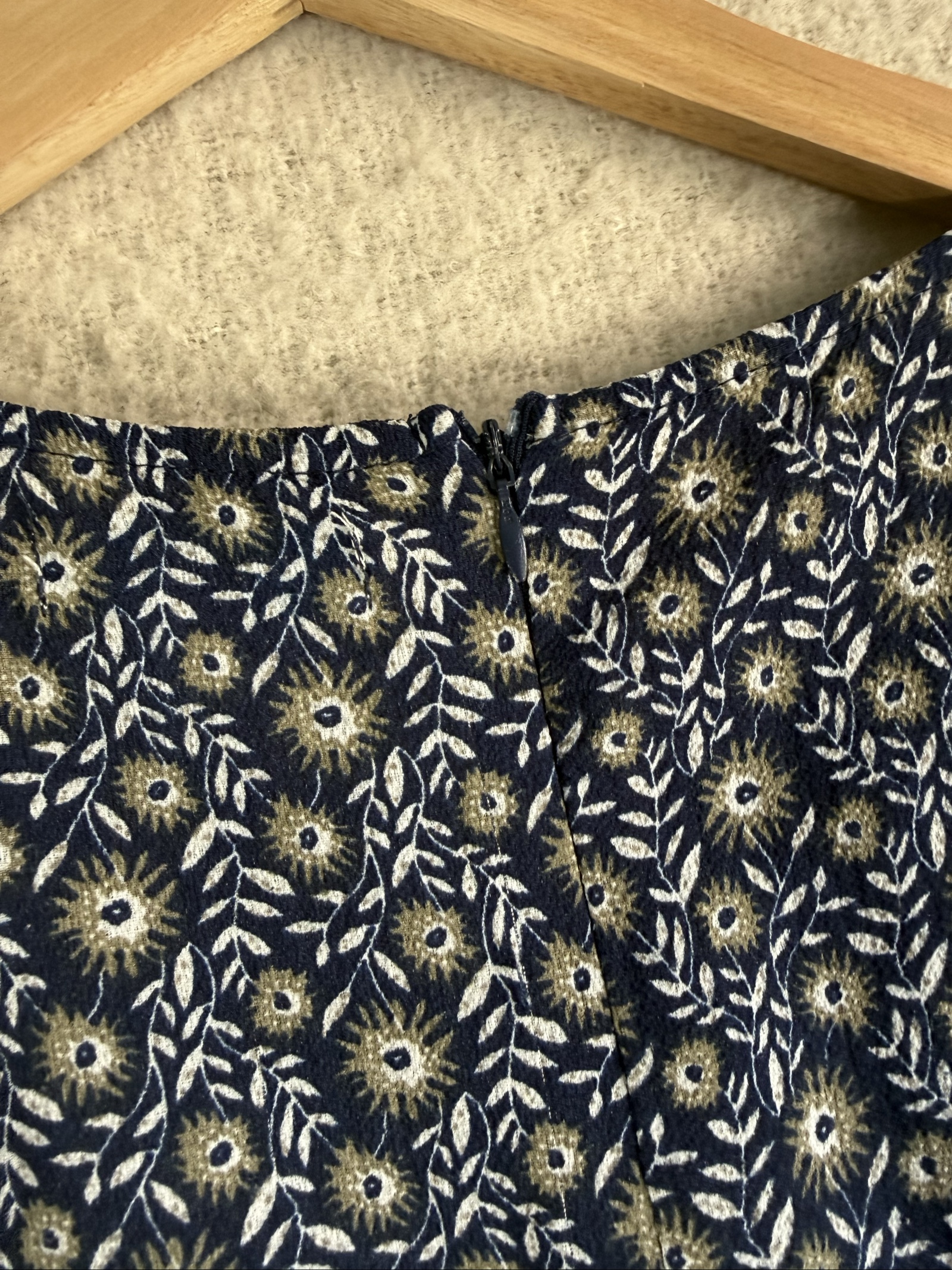 Blue Vanilla Navy Floral Sleeveless Dress UK 10 Casual Chic Summer Wear image 3