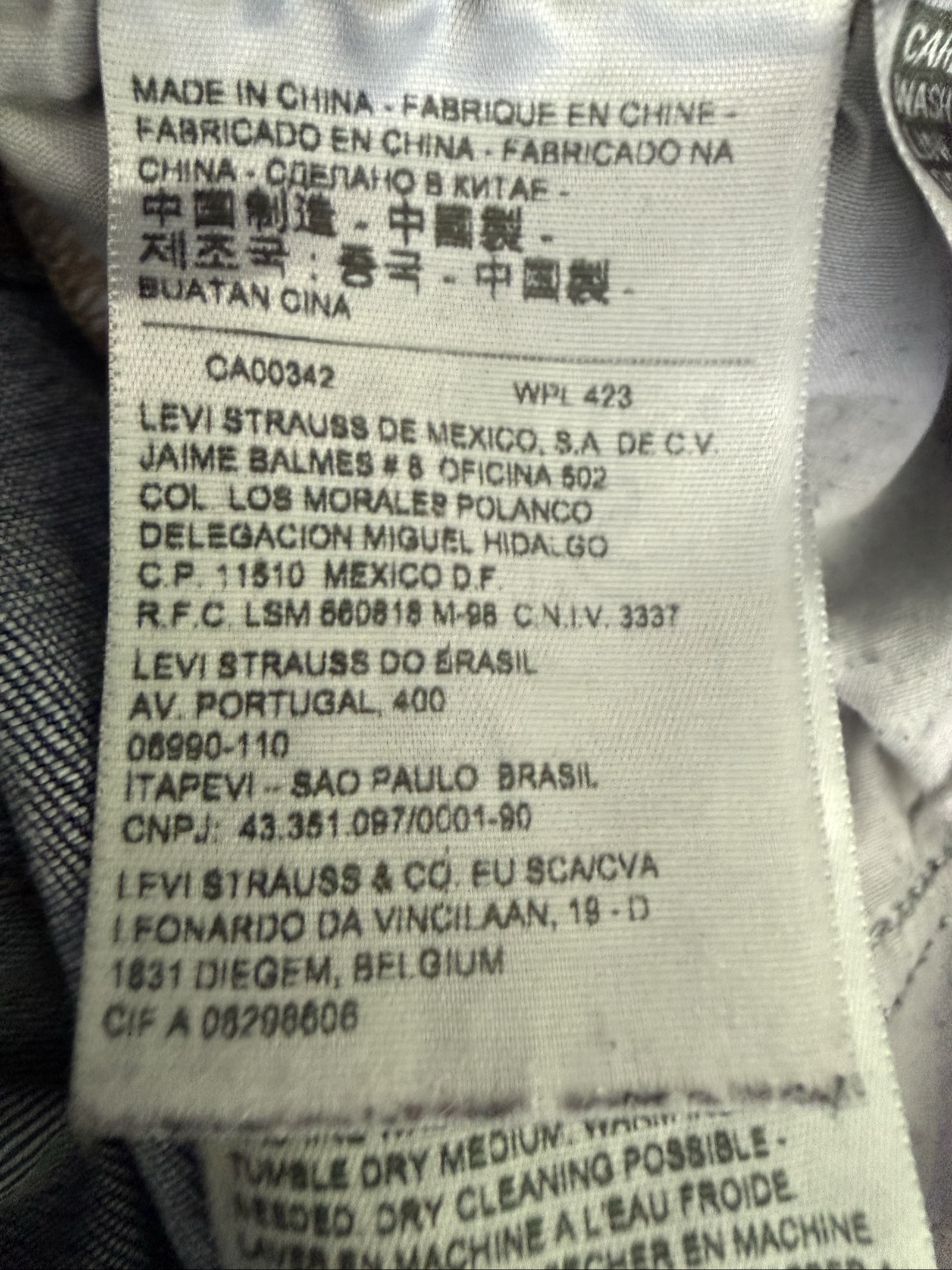 Levi's Blue Denim 711 Skinny Jeans UK 28 Slim Fit Classic Style image 6