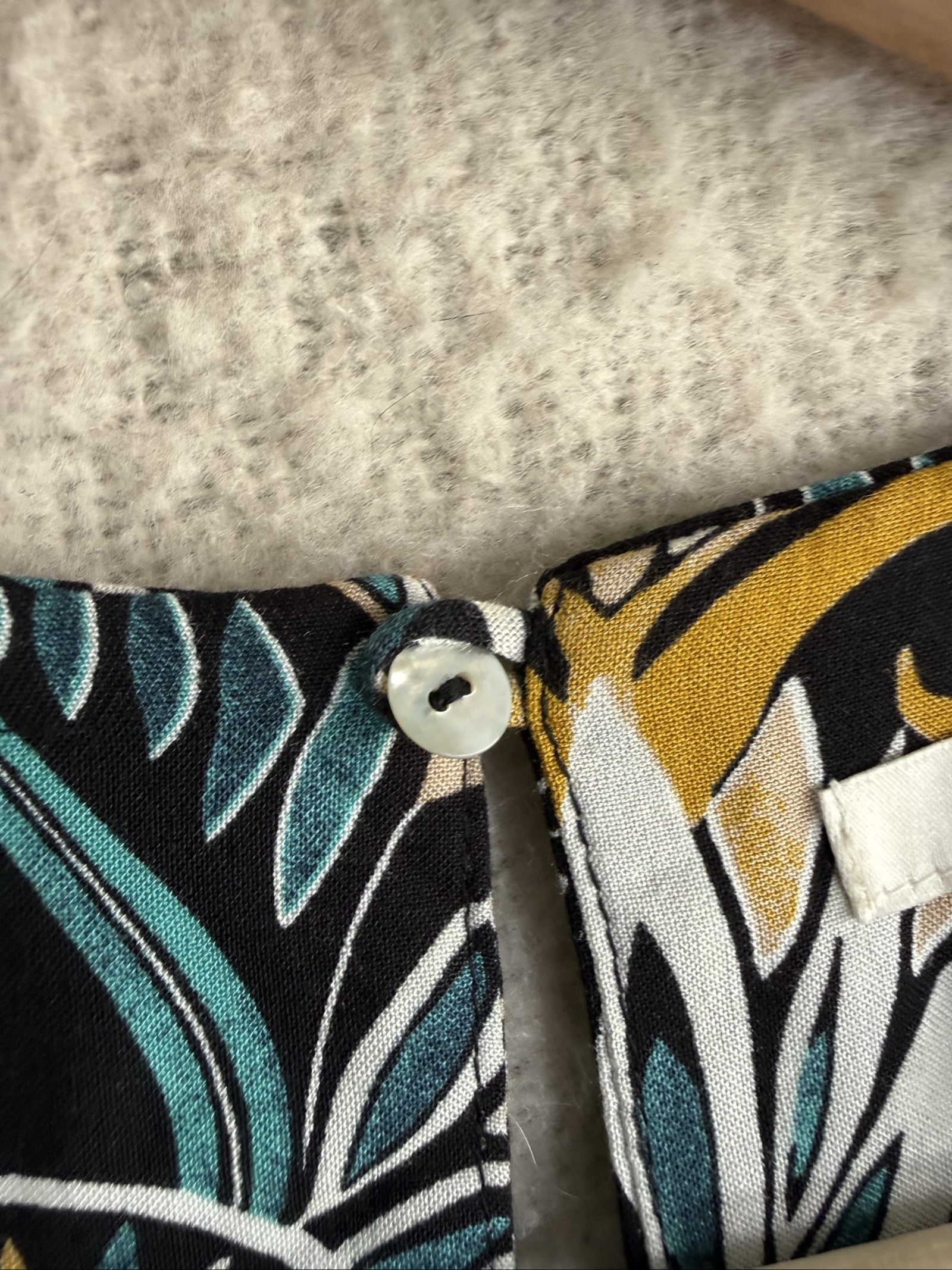 H&M Black, Mustard & Teal Patterned Long Sleeve Dress UK 10 Stylish Casual image 5