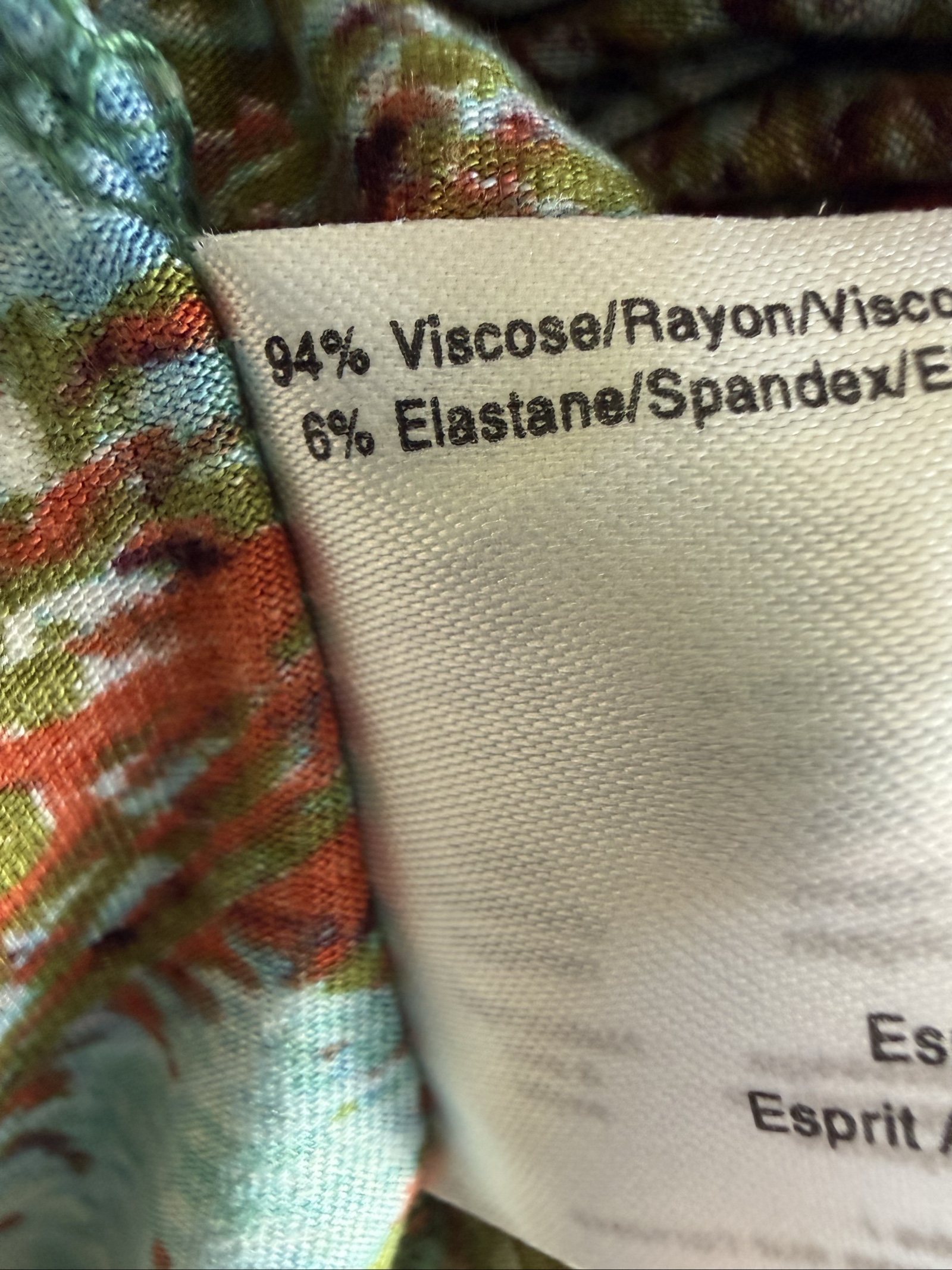 Esprit Multi Colour Patterned Sleeveless Dress UK 14 Viscose Blend Casual image 5