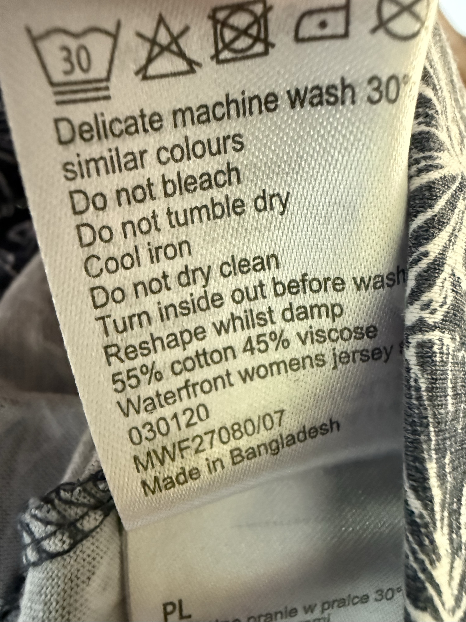 Mountain Warehouse Navy & White Printed A-Line Skirt UK 12 Casual Summer image 6