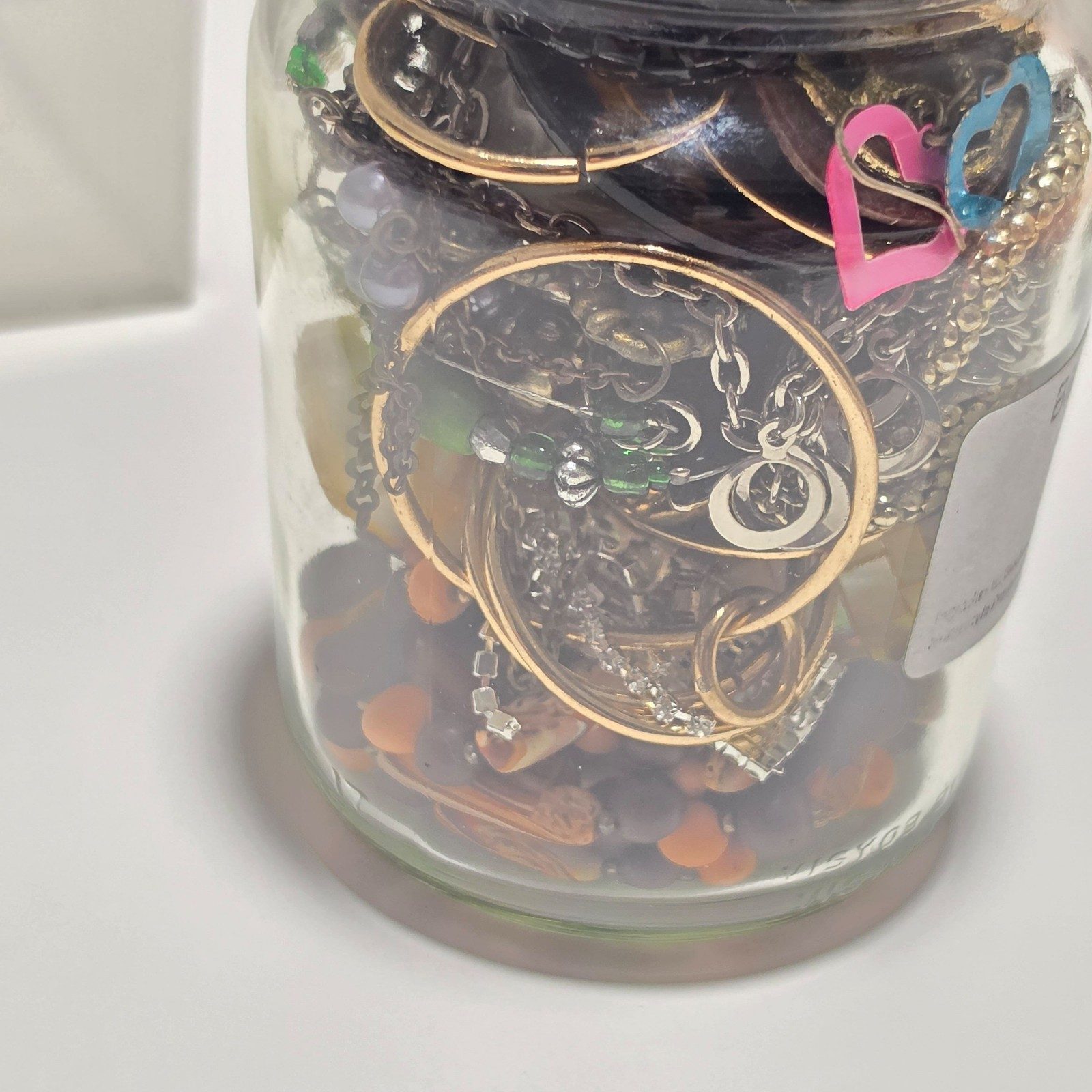 Mixed Multi Colour Jewelry Collection in Jar - unchecked and untested image 2