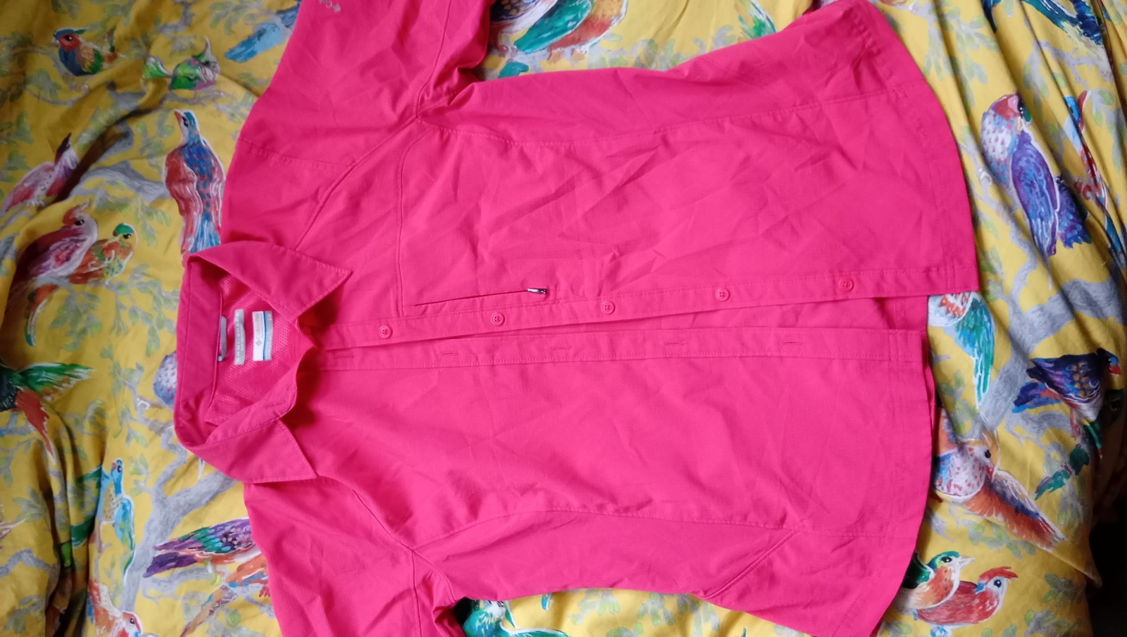 Columbia Pink Omni-Shade Sun Protection Shirt Large
